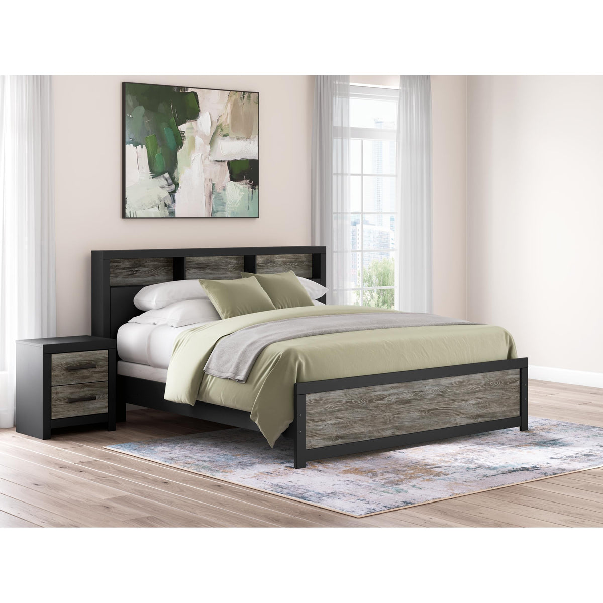 Signature Design by Ashley Broachmyn PCB1118B18 Queen Bookcase Panel Bed IMAGE 2