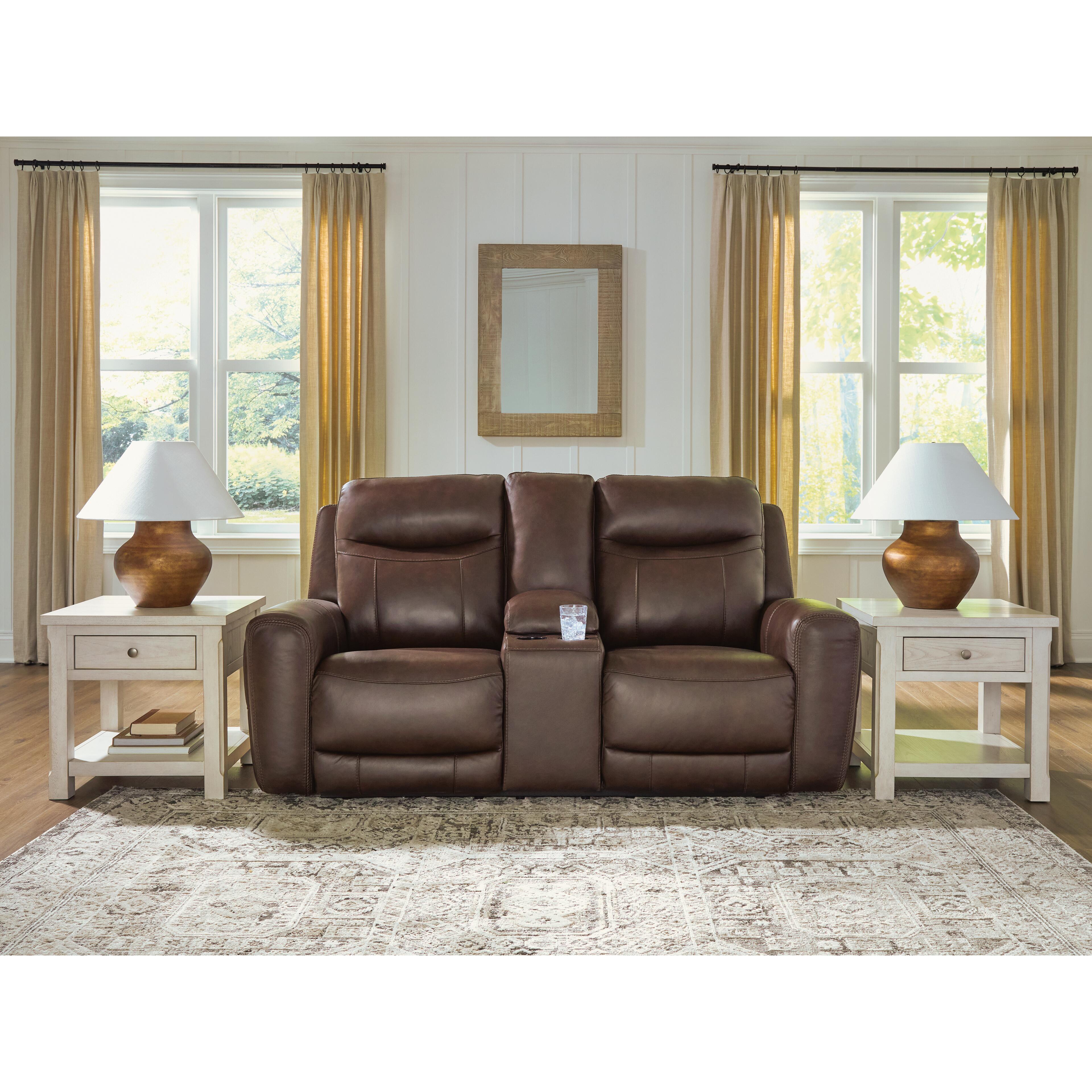 Benchcraft Gravier U1330118 Power Reclining Loveseat with Console & Adjutasble Headrest IMAGE 2