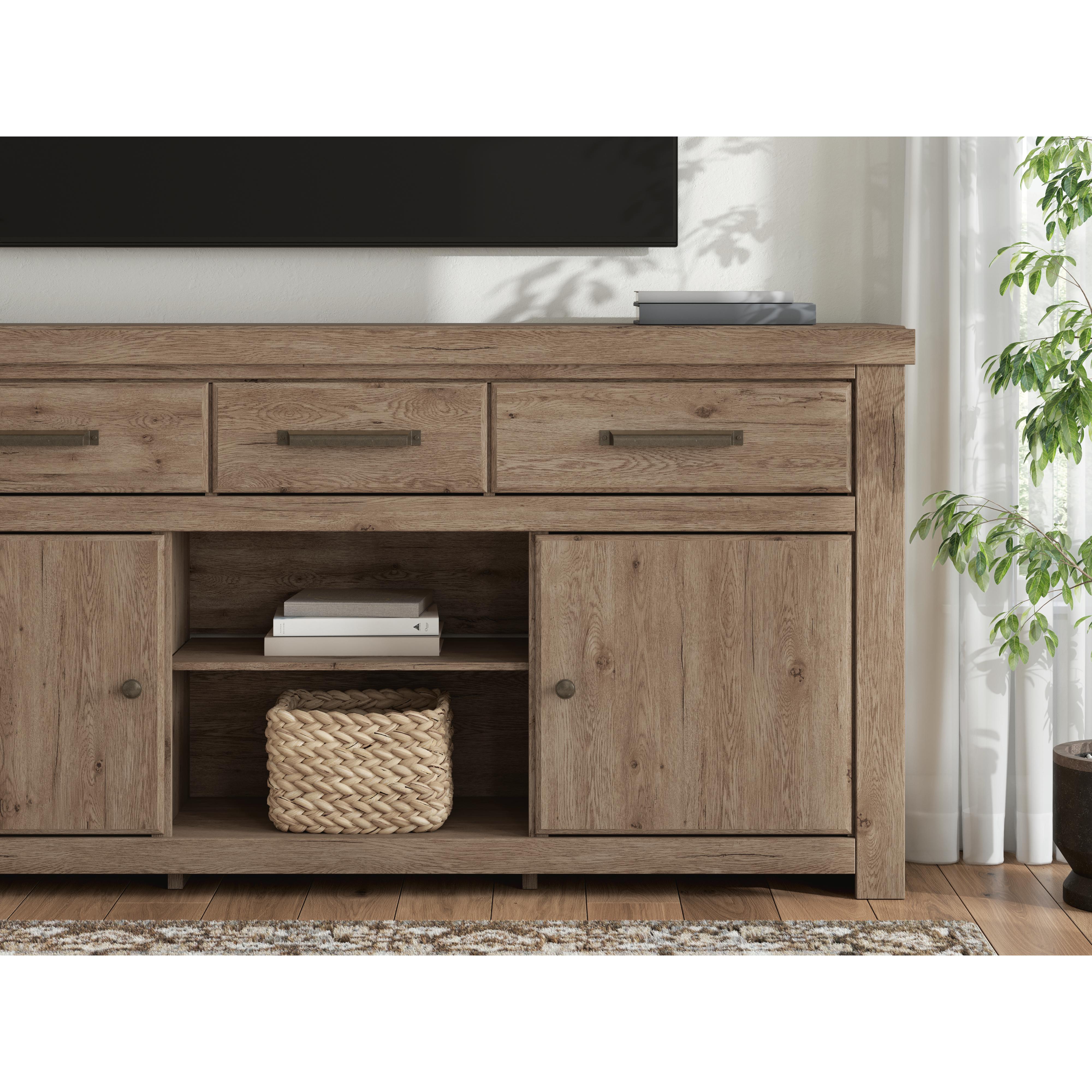 Signature Design by Ashley Garistyn W2844-268 XL TV Stand with Fireplace Option IMAGE 3