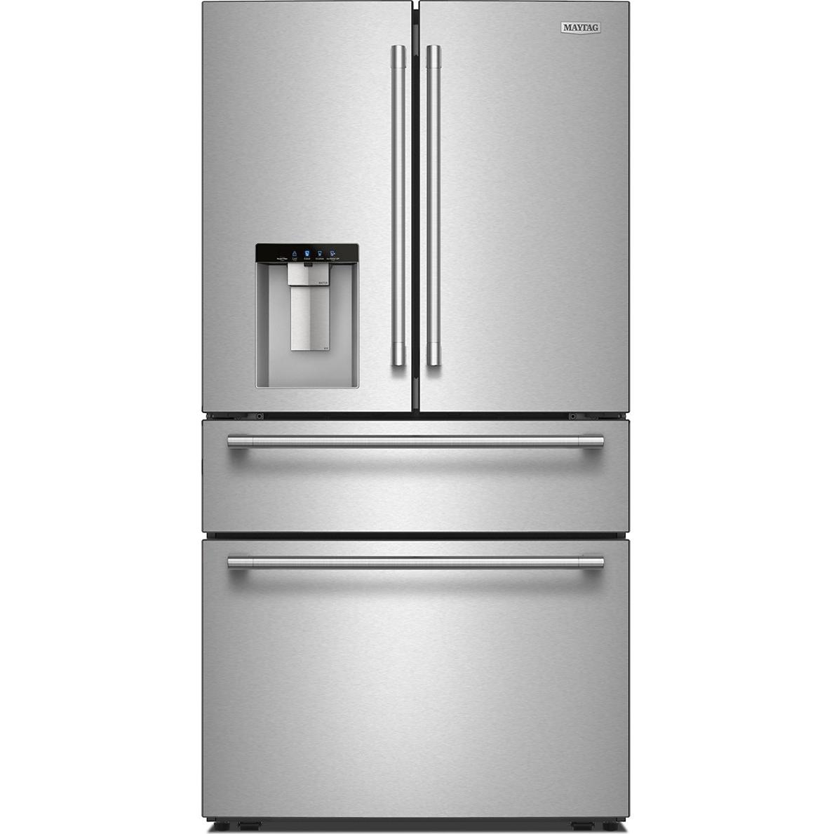 Maytag 28.9 cu. ft. Freestanding French 4-Door Refrigerator with Exterior Water and Ice Dispensing System MRMF5436TZ IMAGE 1