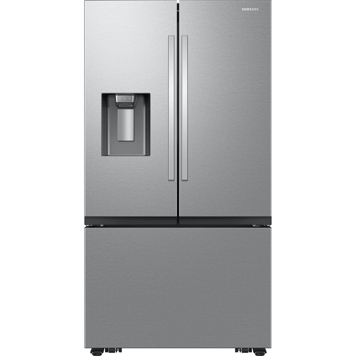 Samsung 26 cu. ft. Bespoke AI 3-Door French Door Refrigerator with Water & Ice RF27CG5B30SRAA IMAGE 1