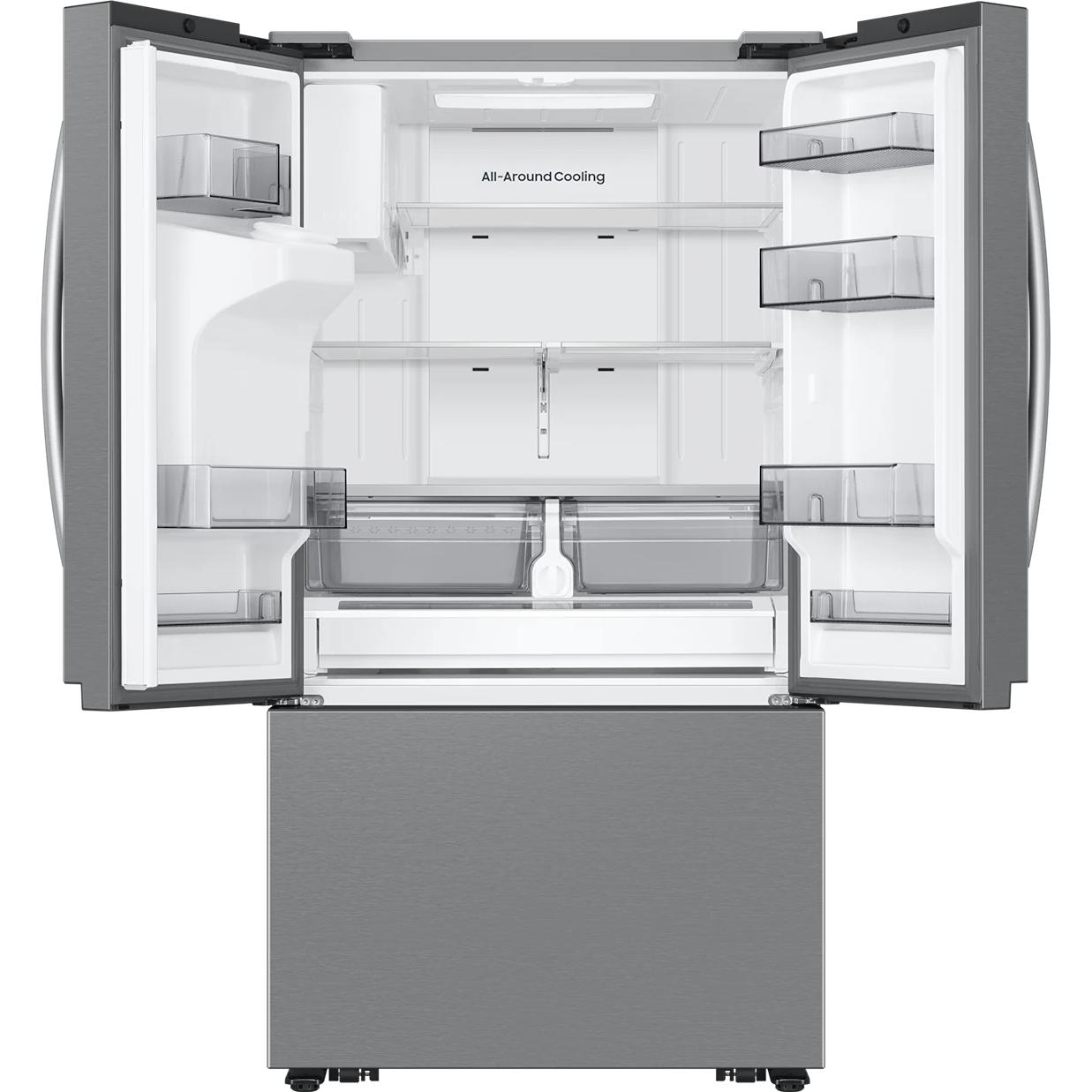 Samsung 26 cu. ft. Bespoke AI 3-Door French Door Refrigerator with Water & Ice RF27CG5B30SRAA IMAGE 2