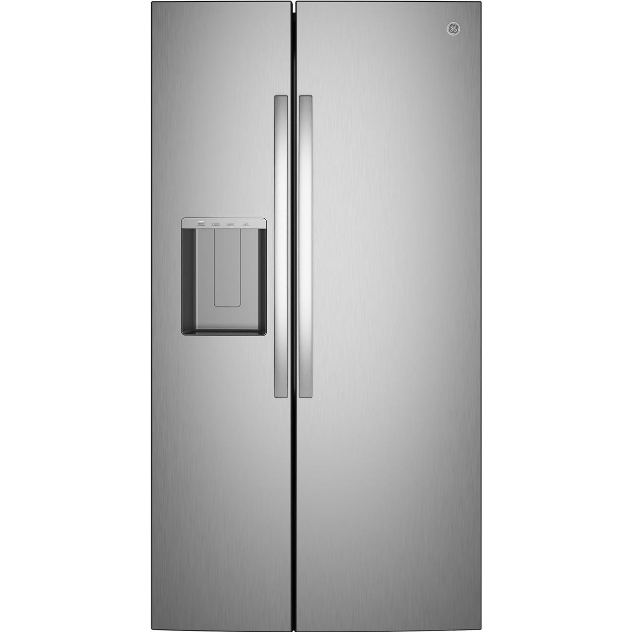 GE 27.7 cu. ft. Side-By-Side Refrigerator with Extra Tall Dispenser GSS28PYYFS IMAGE 1