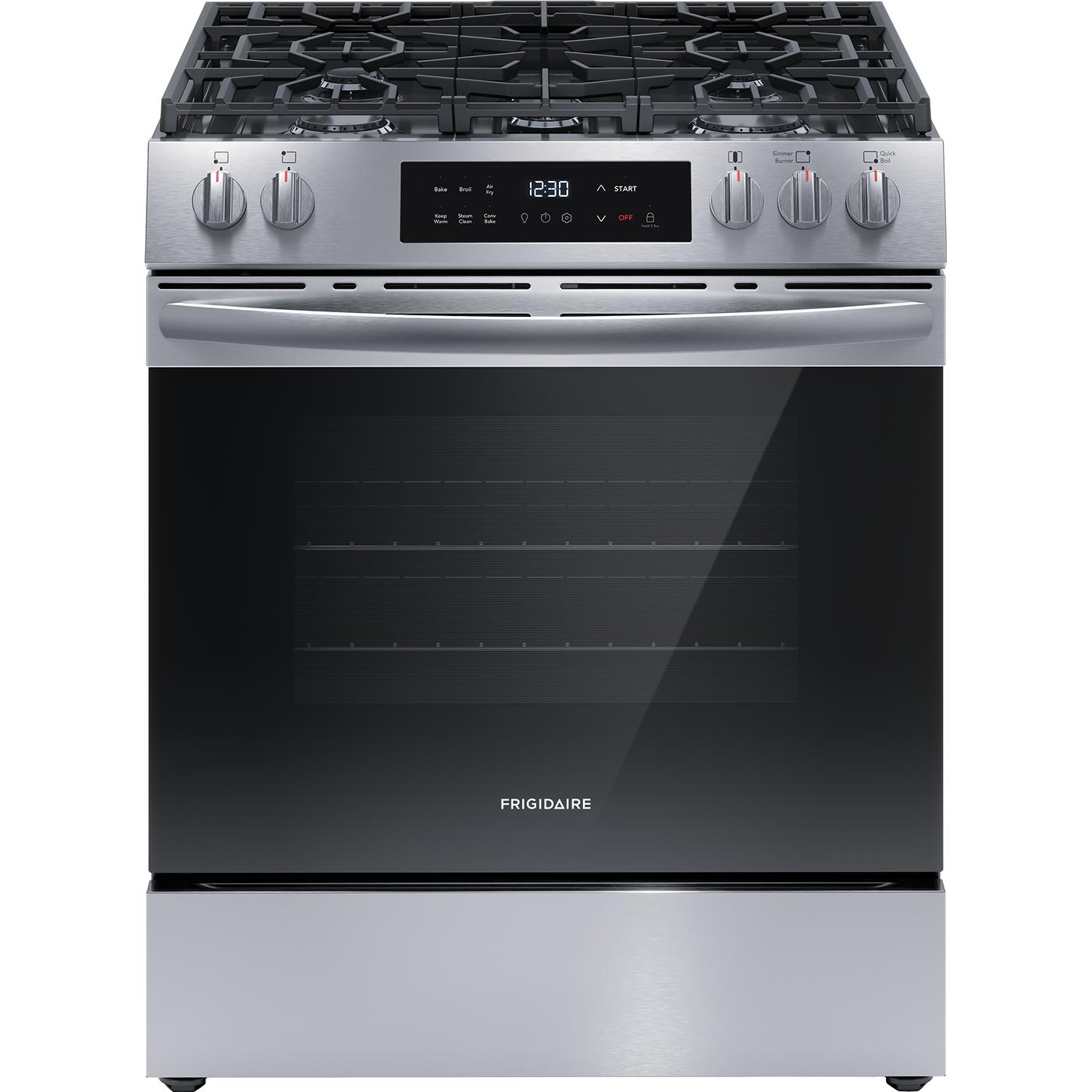 Frigidaire 30-inch Freestanding Gas Range with Air Fry FCFG3082BS IMAGE 1