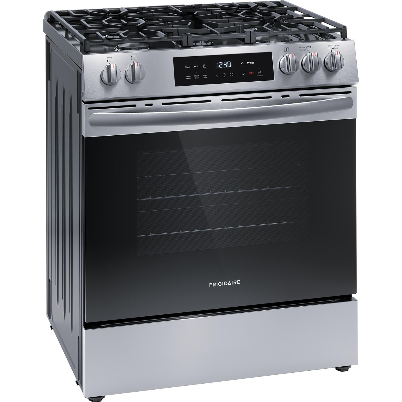 Frigidaire 30-inch Freestanding Gas Range with Air Fry FCFG3082BS IMAGE 2