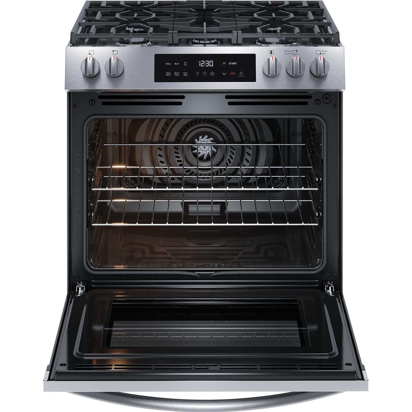Frigidaire 30-inch Freestanding Gas Range with Air Fry FCFG3082BS IMAGE 6