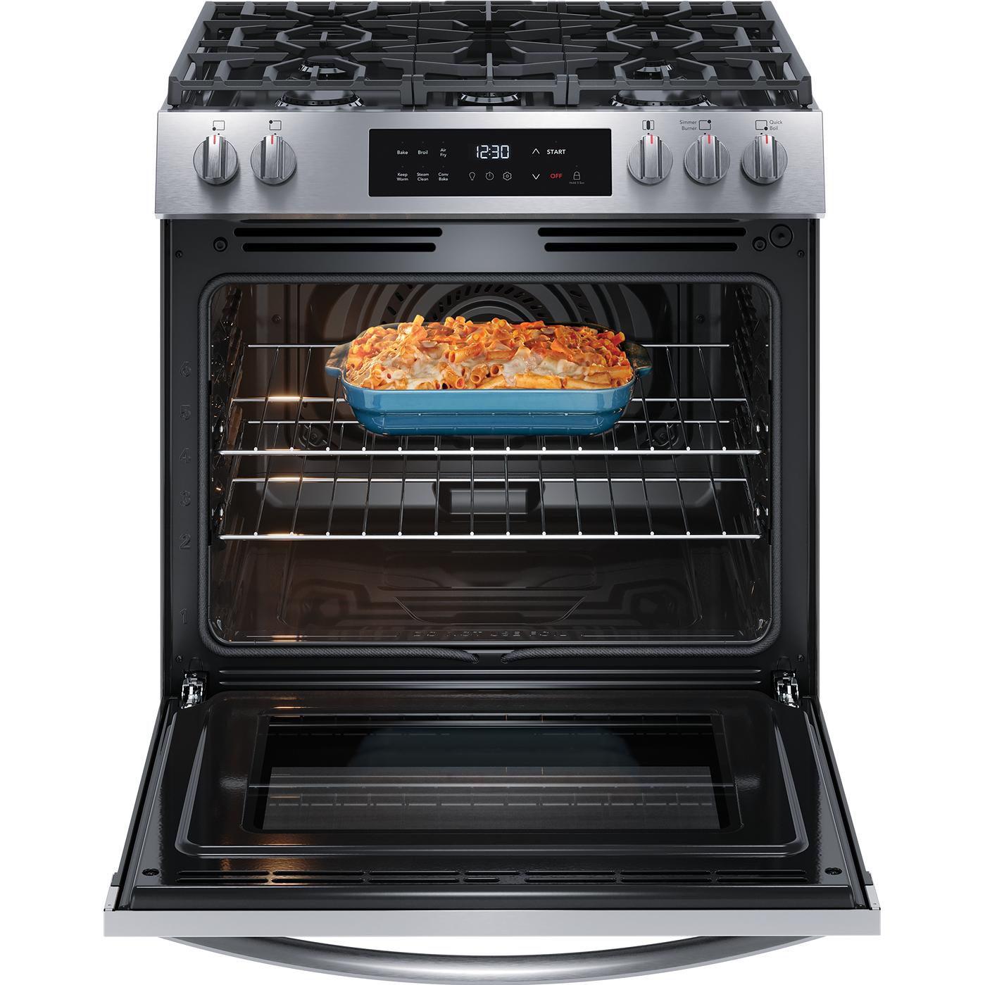 Frigidaire 30-inch Freestanding Gas Range with Air Fry FCFG3082BS IMAGE 7