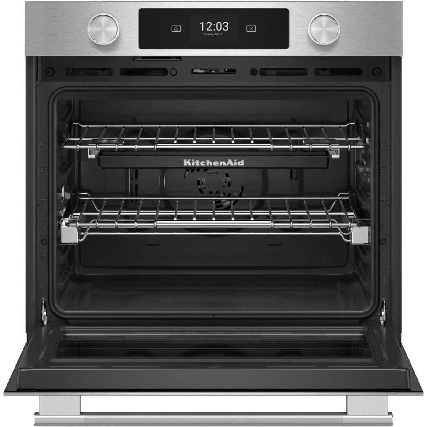 KitchenAid 30-inch Smart Electric Single Wall Oven with Intelligent Cooking Camera KOES930SPS IMAGE 2