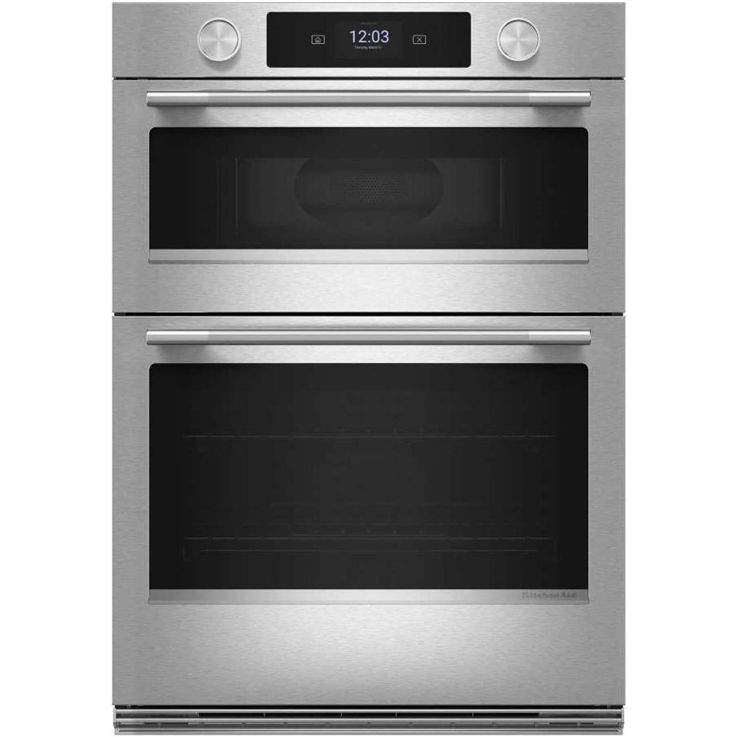 KitchenAid 30-inch Smart Electric Combo Wall Oven with Intelligent Cooking Camera KOEC930SPS IMAGE 1