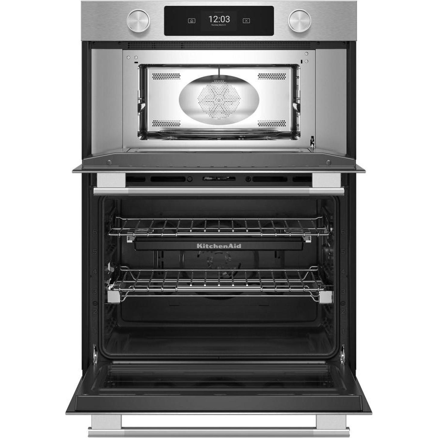 KitchenAid 30-inch Smart Electric Combo Wall Oven with Intelligent Cooking Camera KOEC930SPS IMAGE 2