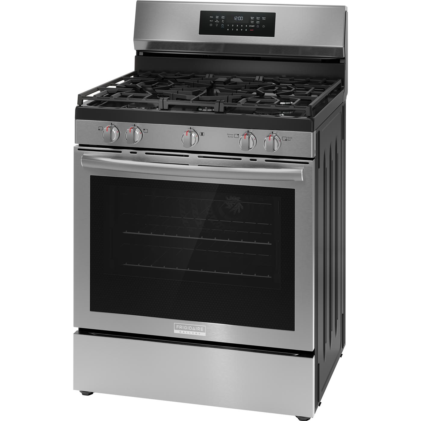 Frigidaire Gallery 30-inch Freestanding Gas Range with Air Fry Technology GCRG3059BF IMAGE 5