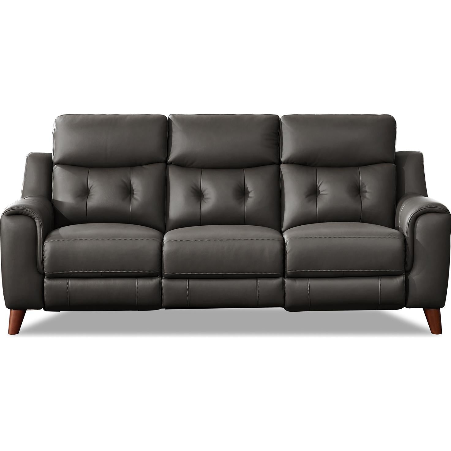 Amax Leather Paramount Power Reclining Leather Match Sofa Paramount 6823 Power Recline Sofa with Headrest - Brown IMAGE 1