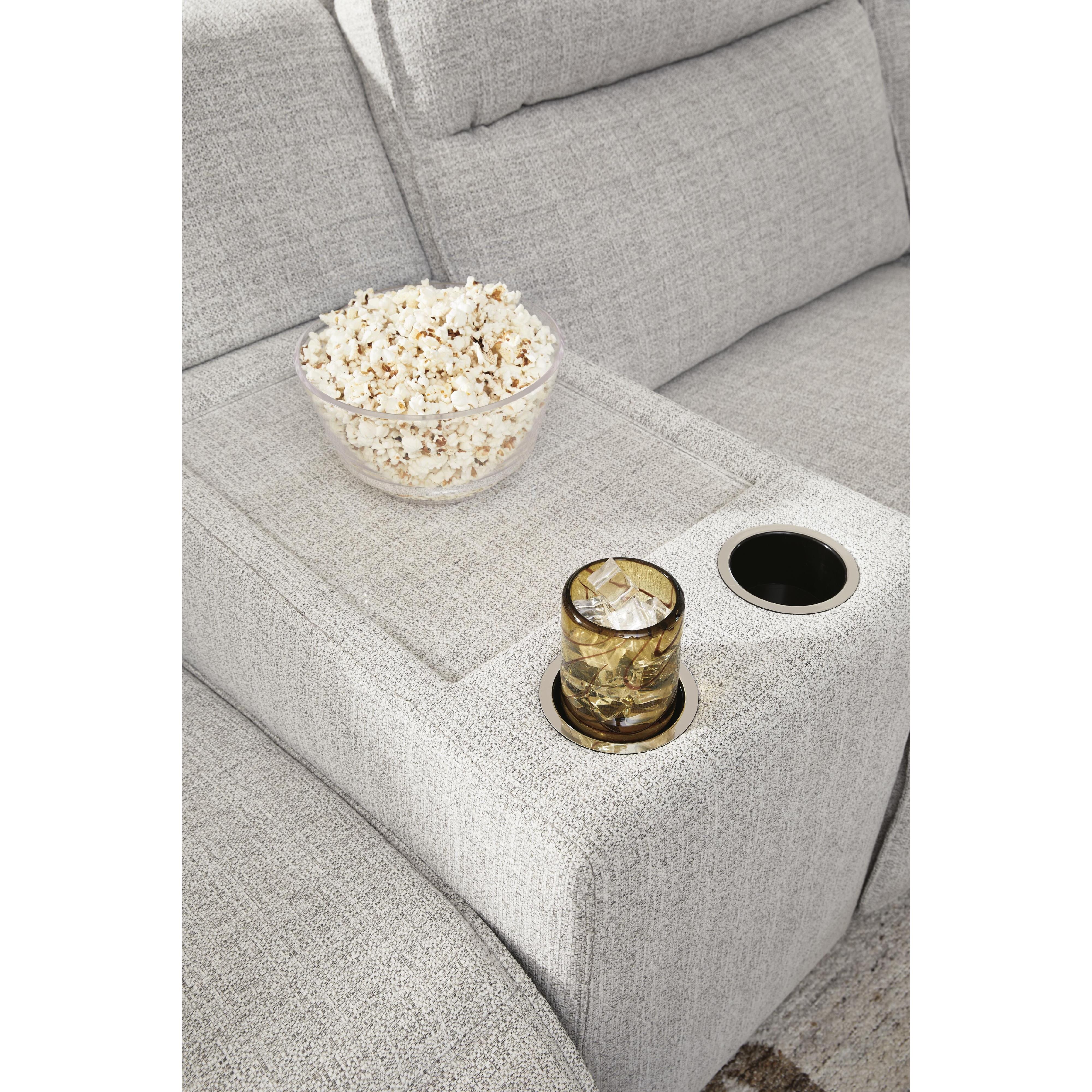 Signature Design by Ashley Modmax II 65907S45 7 pc Power Reclining Sectional with Chaise and Audio Console IMAGE 5
