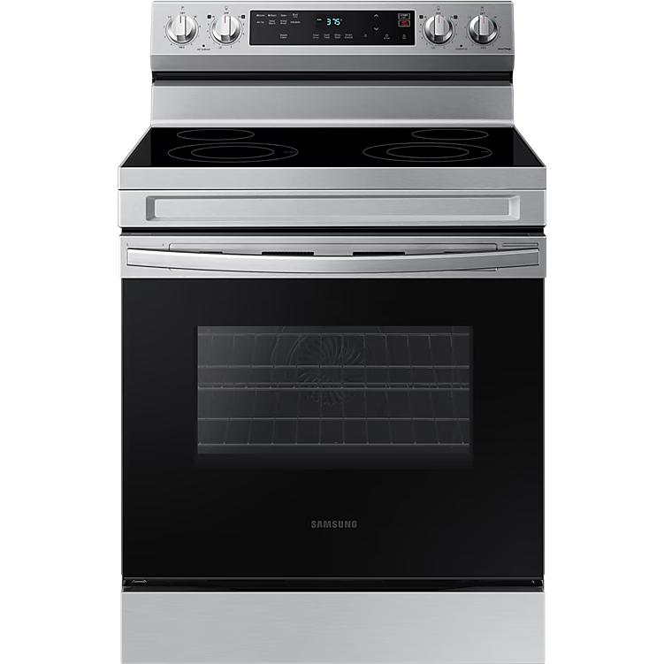 Samsung 6.3 cu. ft. Electric Freestanding Range Fan Convection Oven with Air Fry NE63F6510SR/AC IMAGE 1