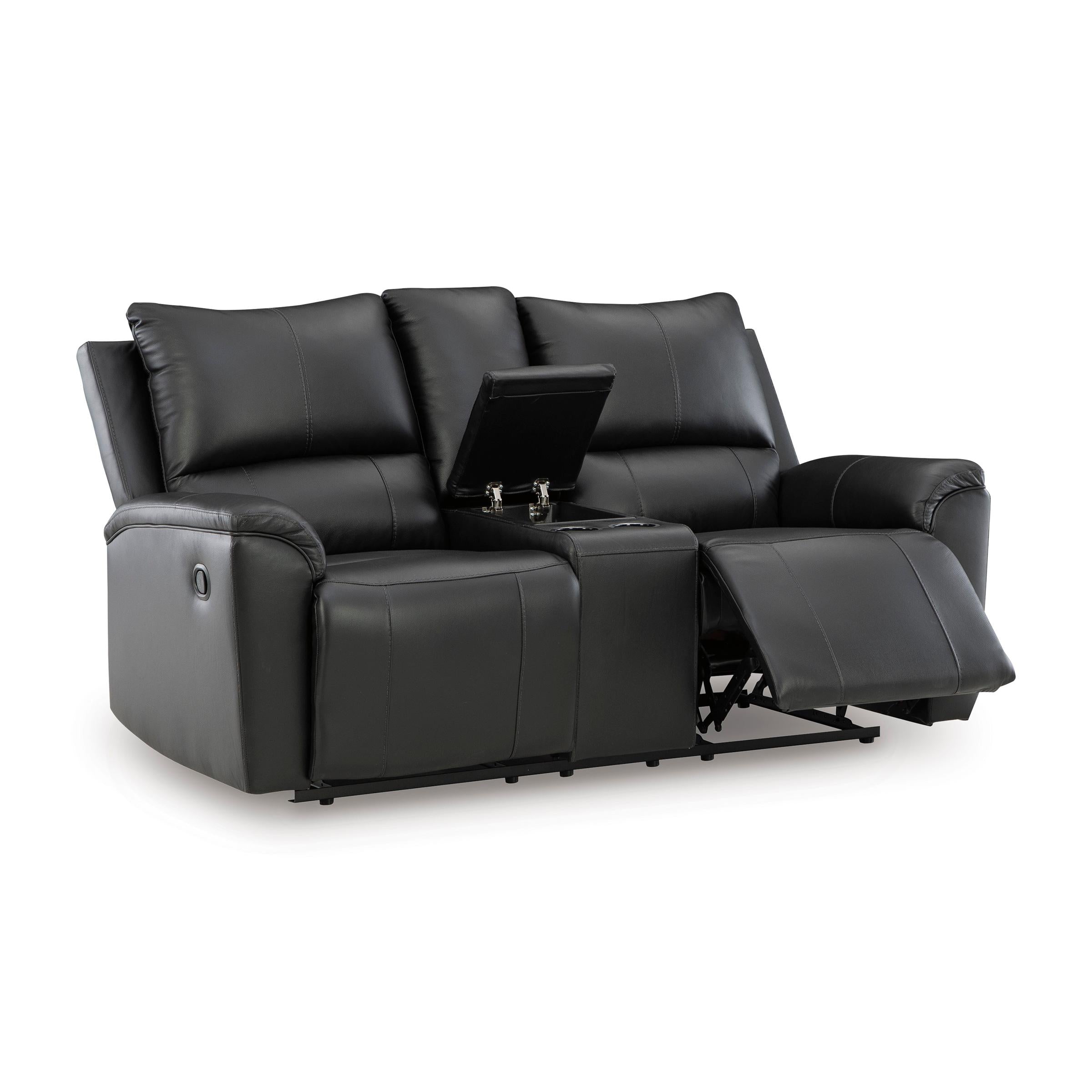 Signature Design by Ashley Glossmore Reclining Leather Match Loveseat with Console PCU1170094C IMAGE 1