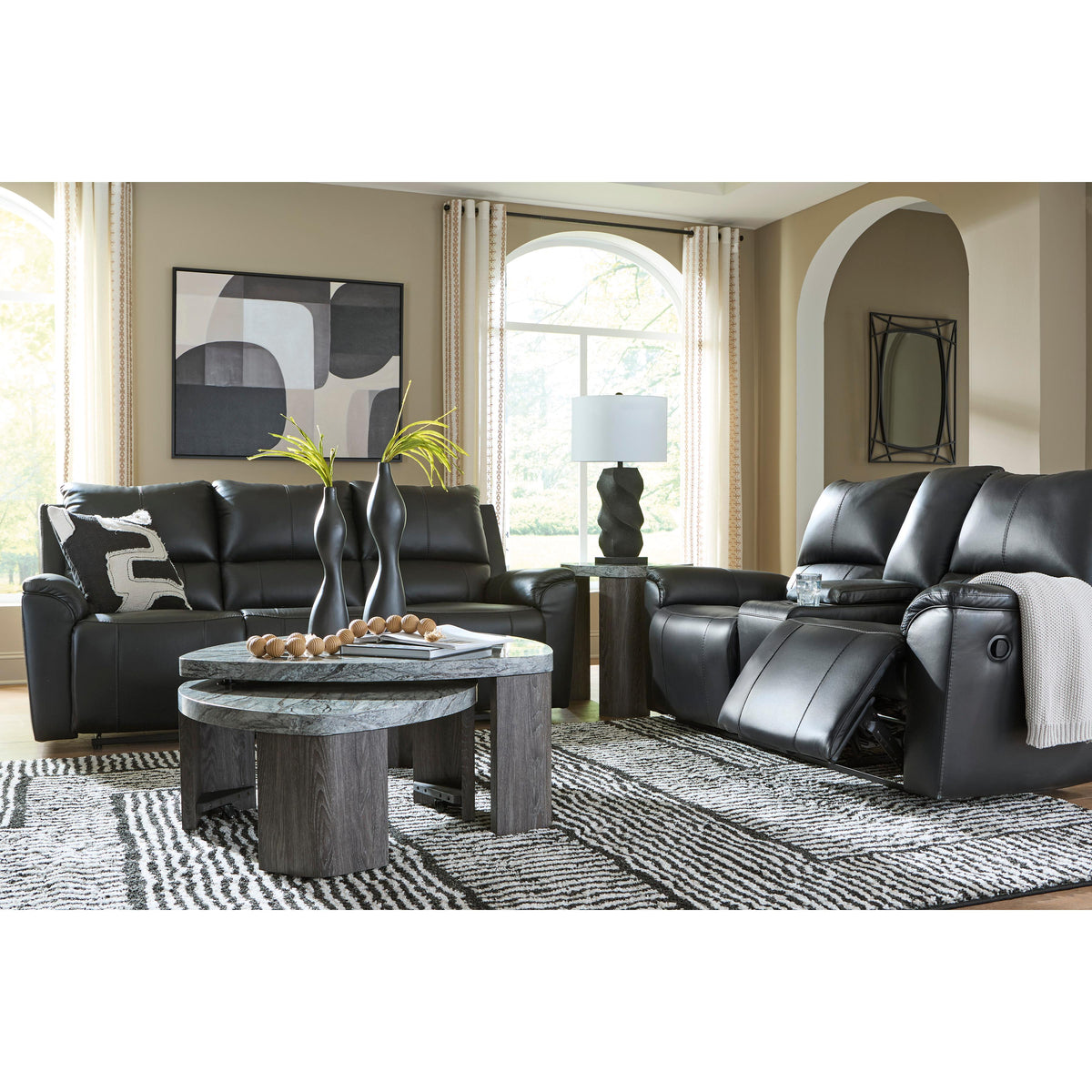 Signature Design by Ashley Glossmore Reclining Leather Match Loveseat with Console PCU1170094C IMAGE 8
