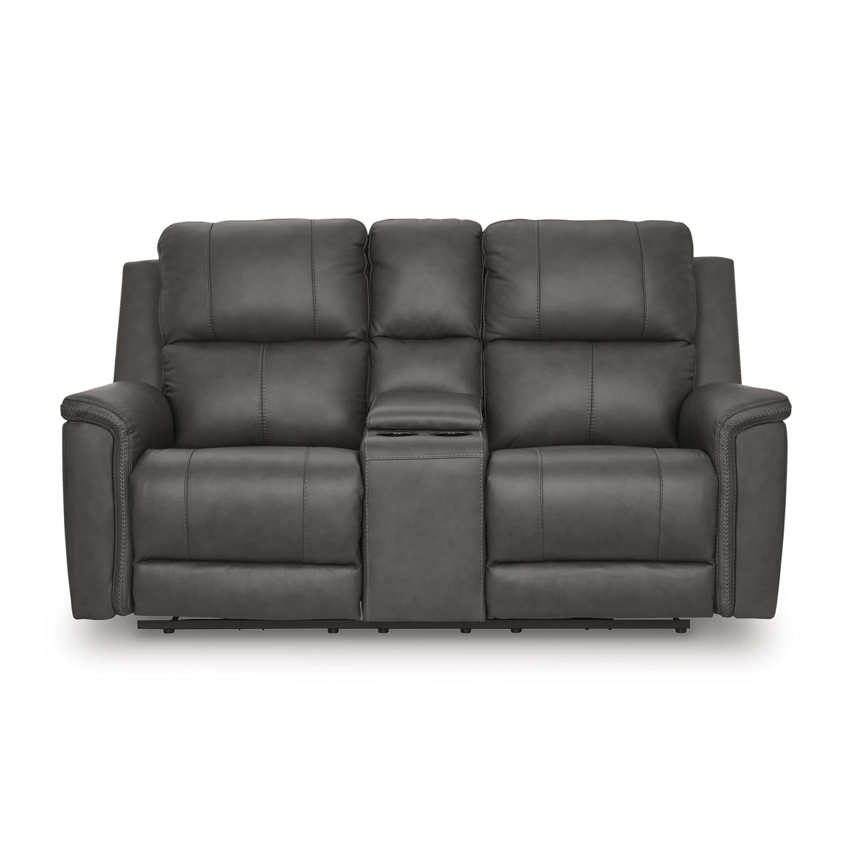Signature Design by Ashley Bleckley Power Reclining Leather Match Loveseat with Console PCU1200018C IMAGE 3