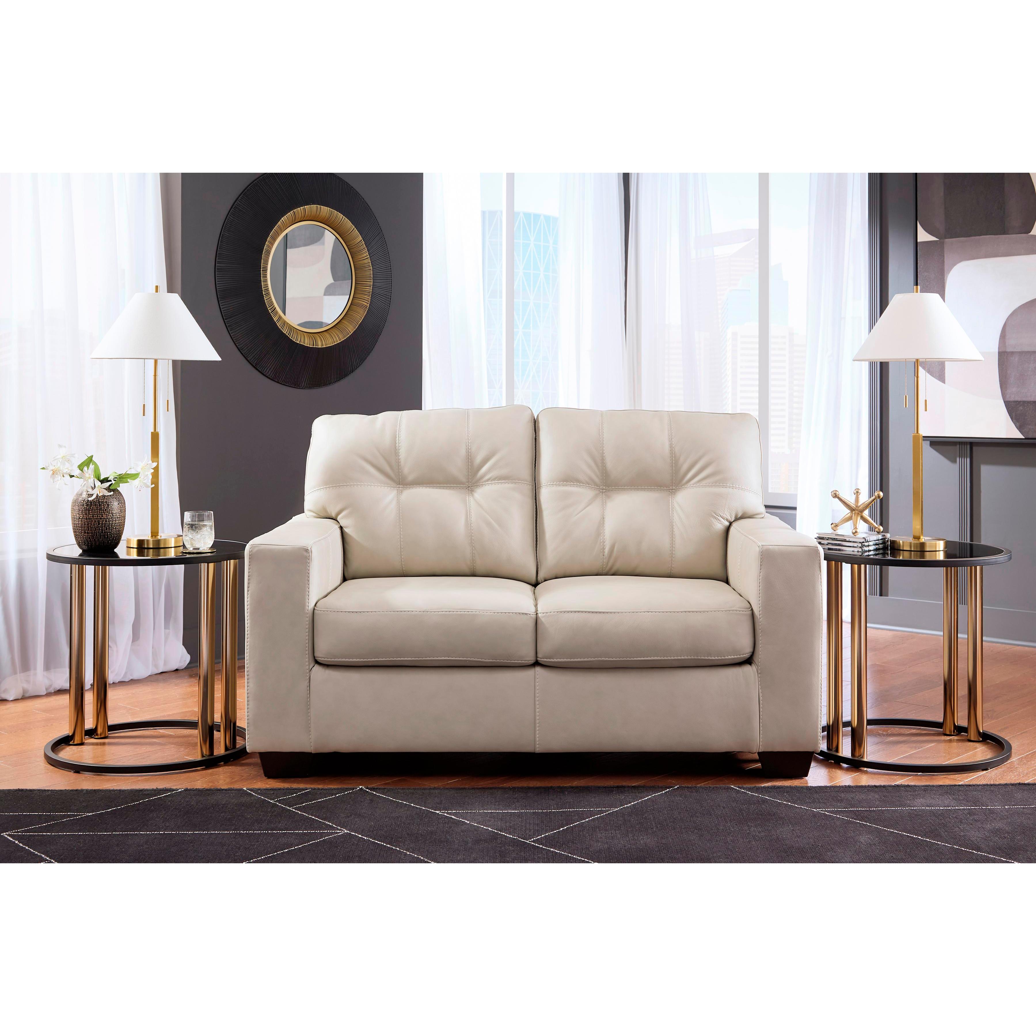 Signature Design by Ashley Santorine Stationary Leather Match Loveseat 2170835C IMAGE 4