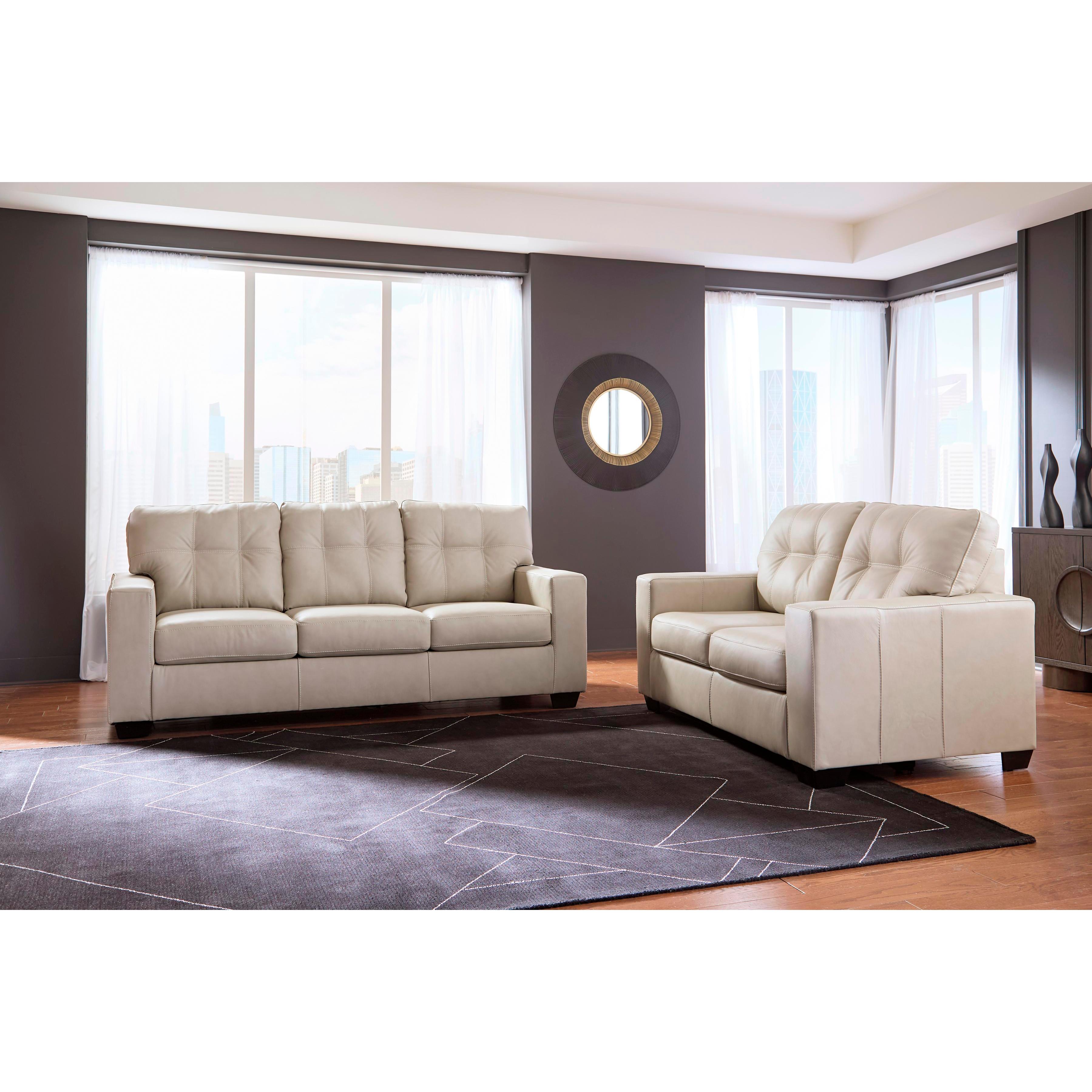 Signature Design by Ashley Santorine Stationary Leather Match Loveseat 2170835C IMAGE 5