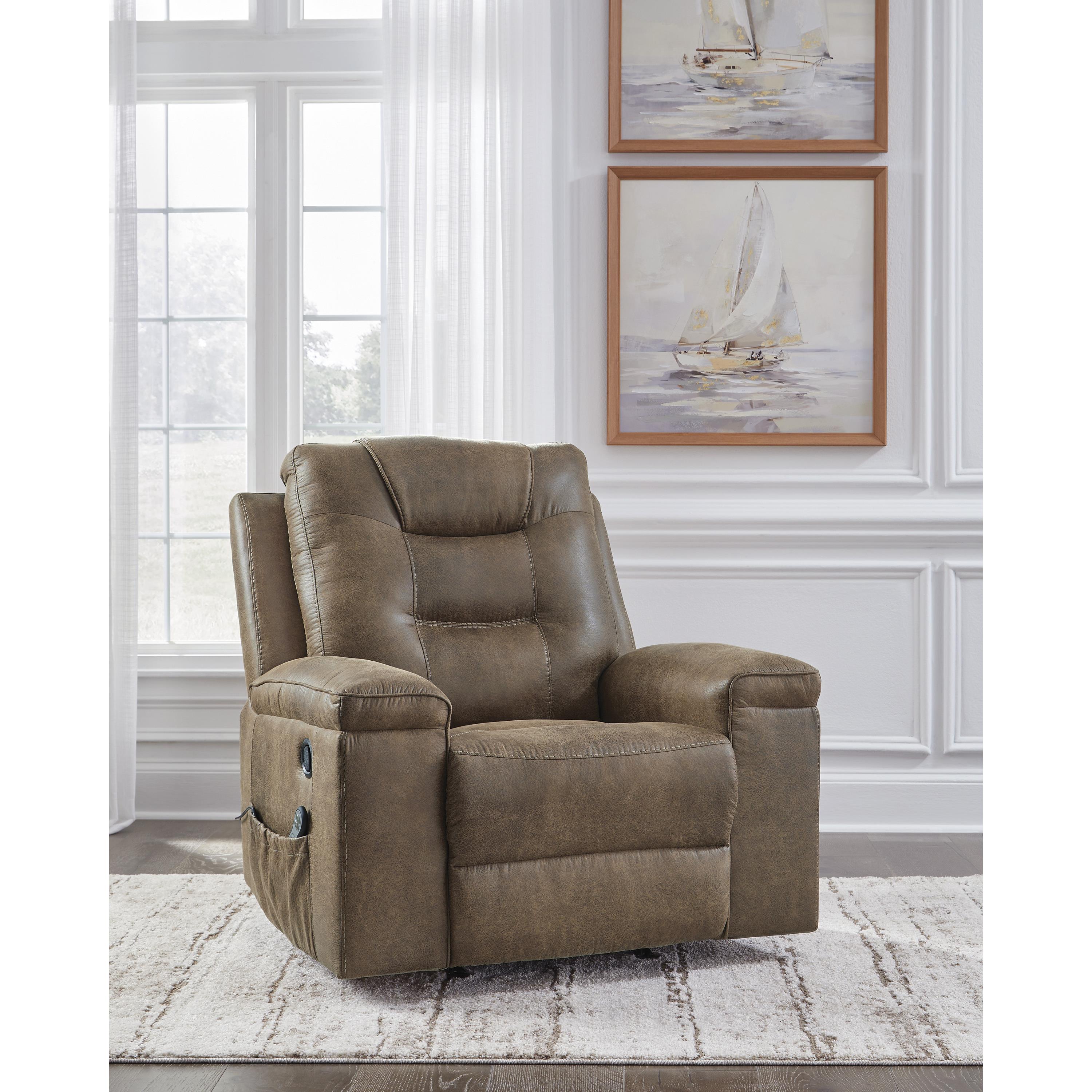Signature Design by Ashley Stockworth Rocker Leather Look Recliner PC6560425C IMAGE 6