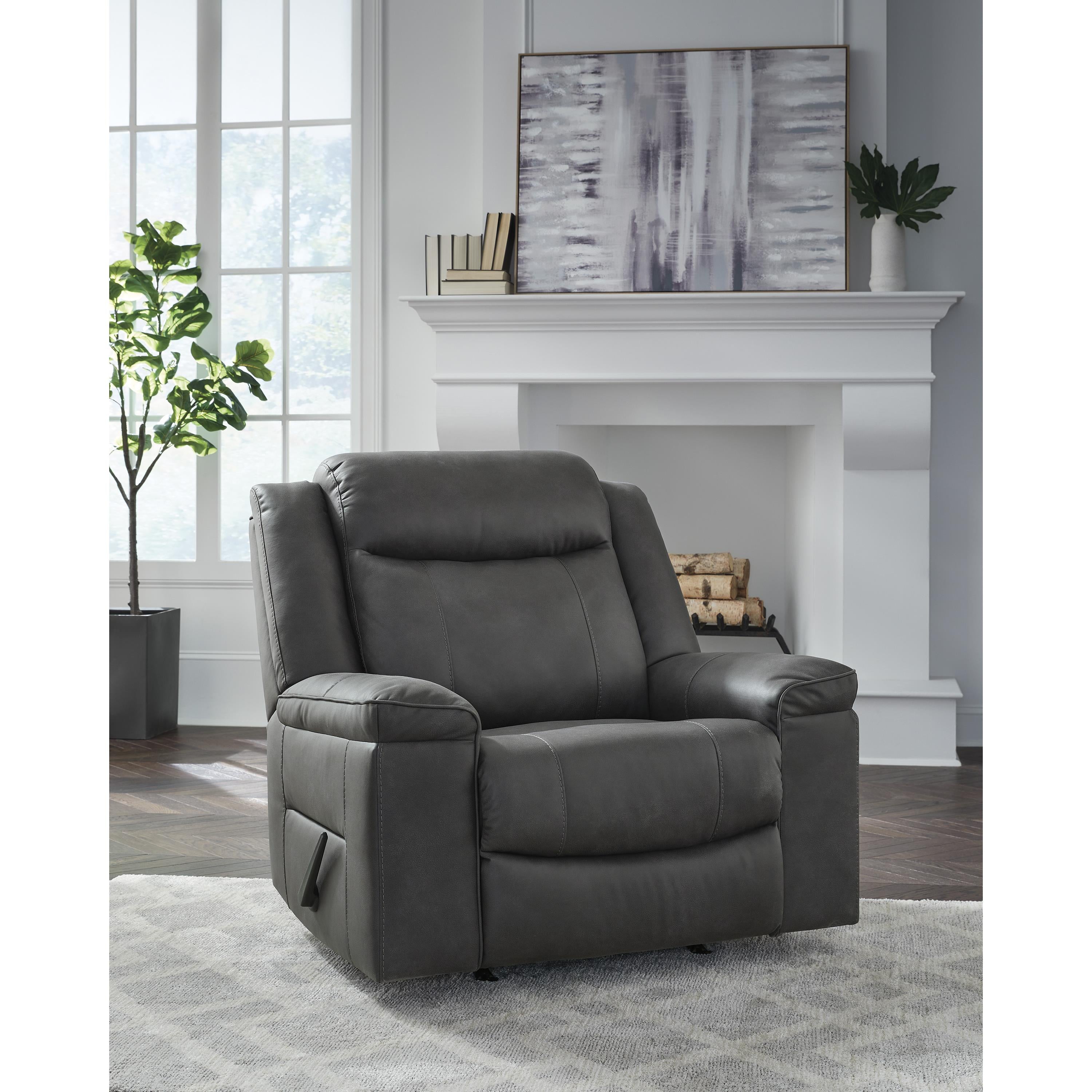 Signature Design by Ashley Status Check Rocker Leather Look Recliner PC6530725C IMAGE 6