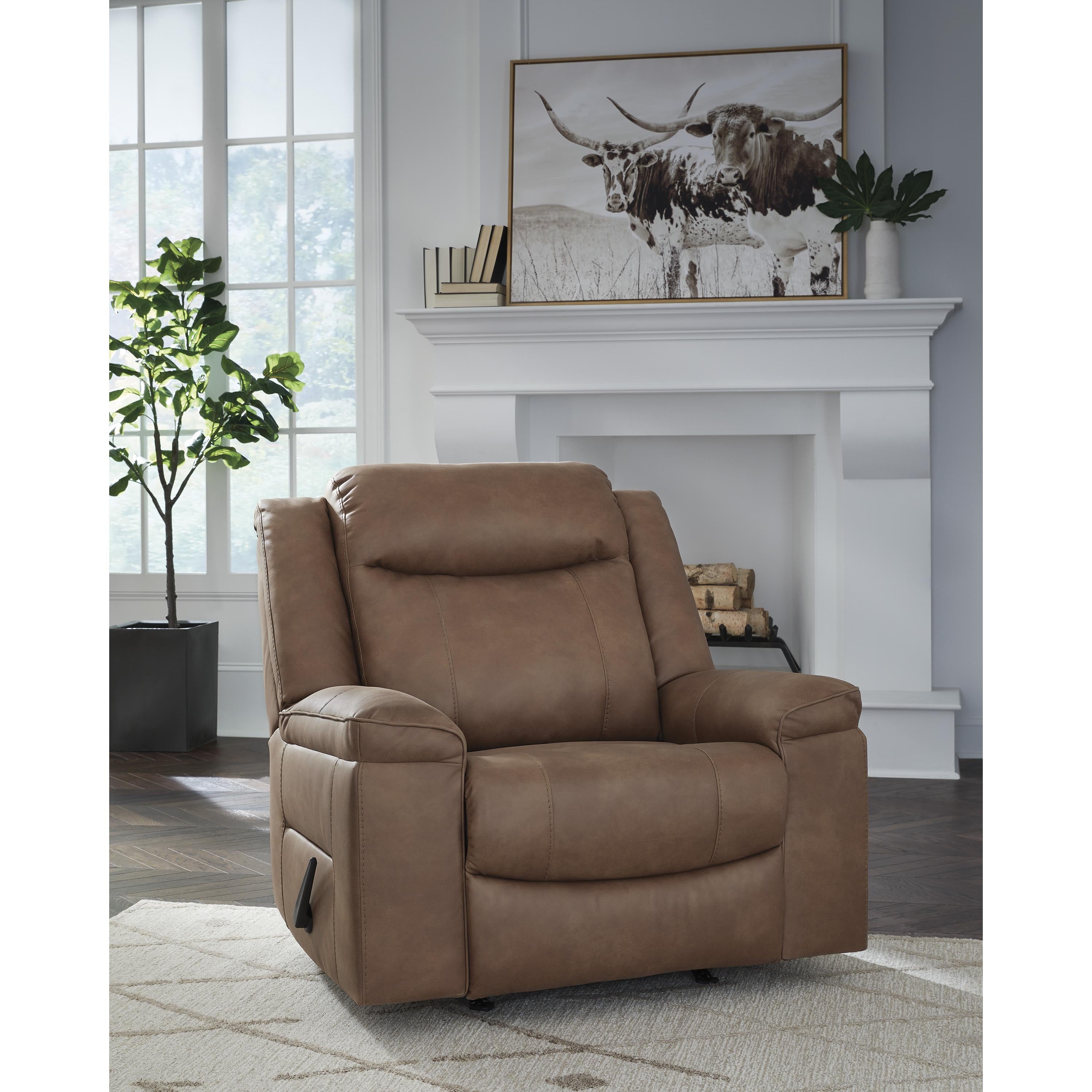 Signature Design by Ashley Status Check Rocker Leather Look Recliner PC6530825C IMAGE 6