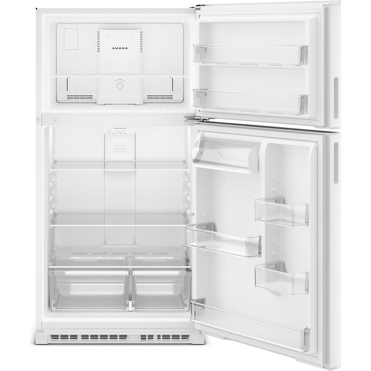 Amana 33-Inch, 21.3 Cu. Ft. Top-Freezer Refrigerator with Dual Crisper Drawers ARTX2021TW IMAGE 2