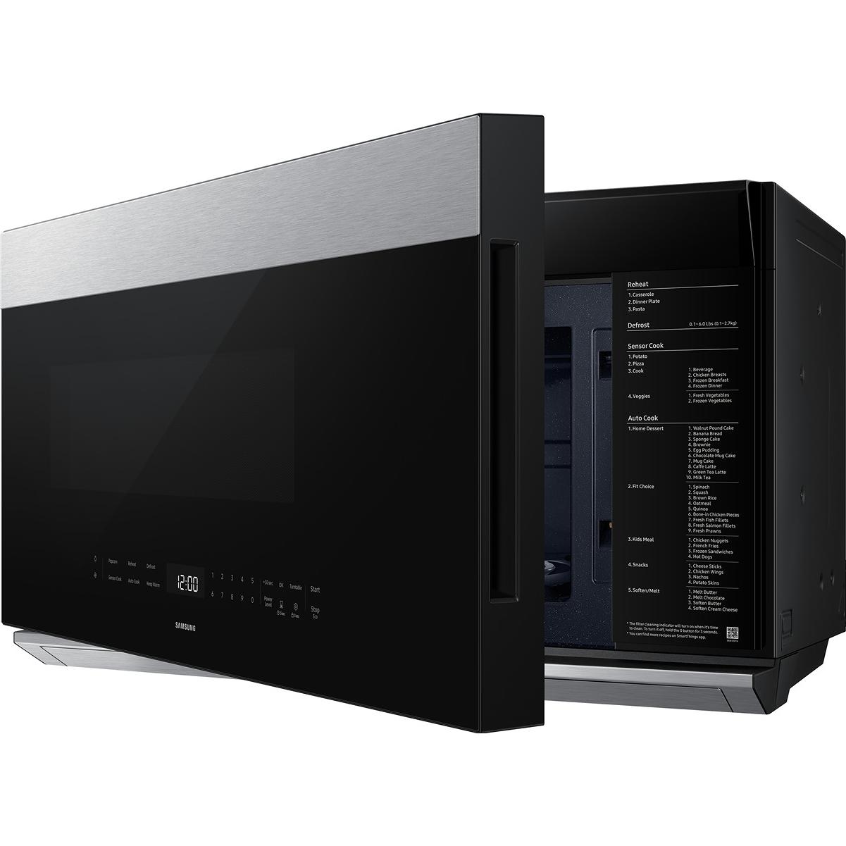 Samsung 2.1 cu. ft. Over-the-Range Microwave with Dual Ventilation and Auto Connectivity ME80H2160RAC IMAGE 5