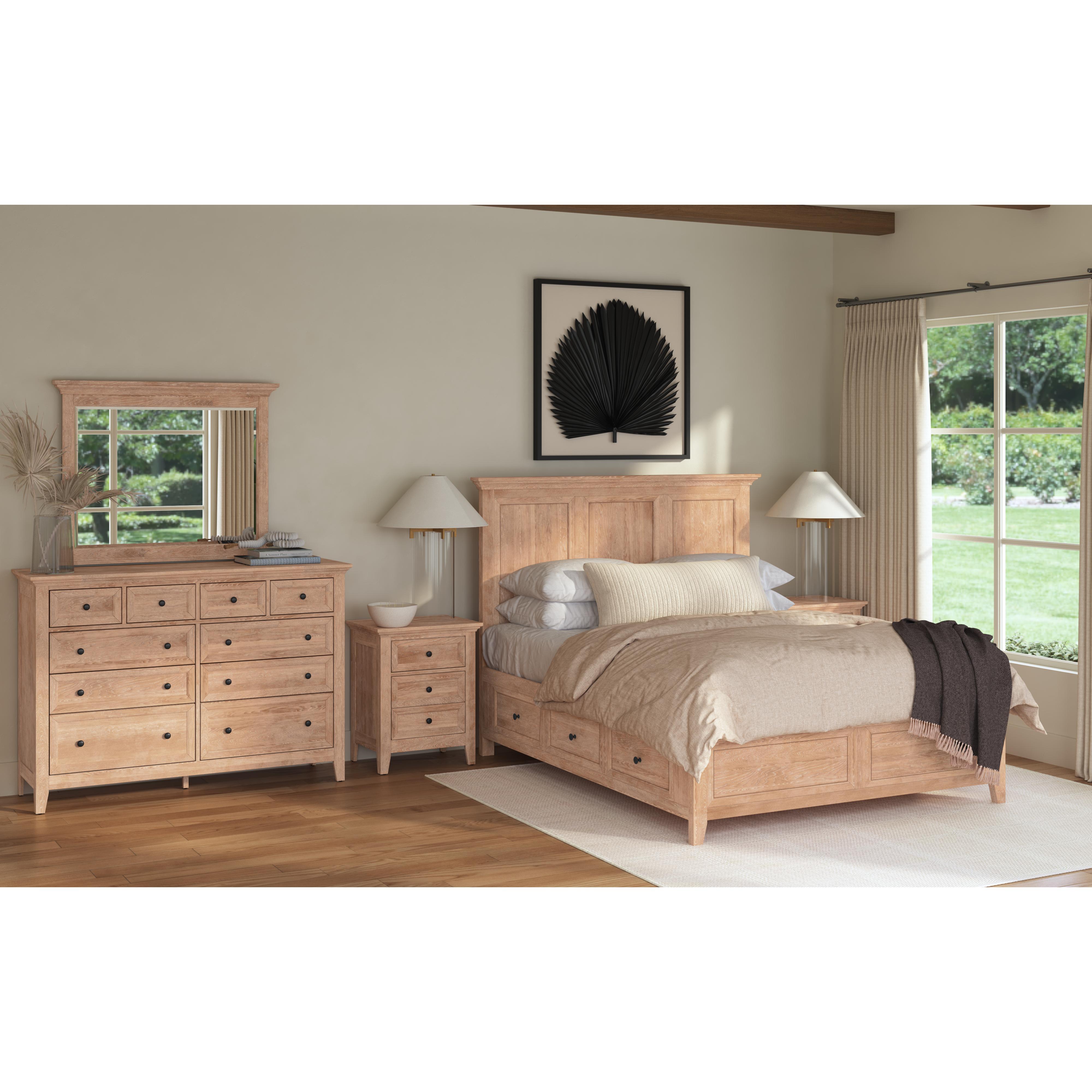 Intercon Furniture San Mateo Queen Panel Bed with Storage SM-BR-8865Q-WHE-FB/SM-BR-8865Q-WHE-HB/SM-BR-8865QS-WHE-RS IMAGE 2