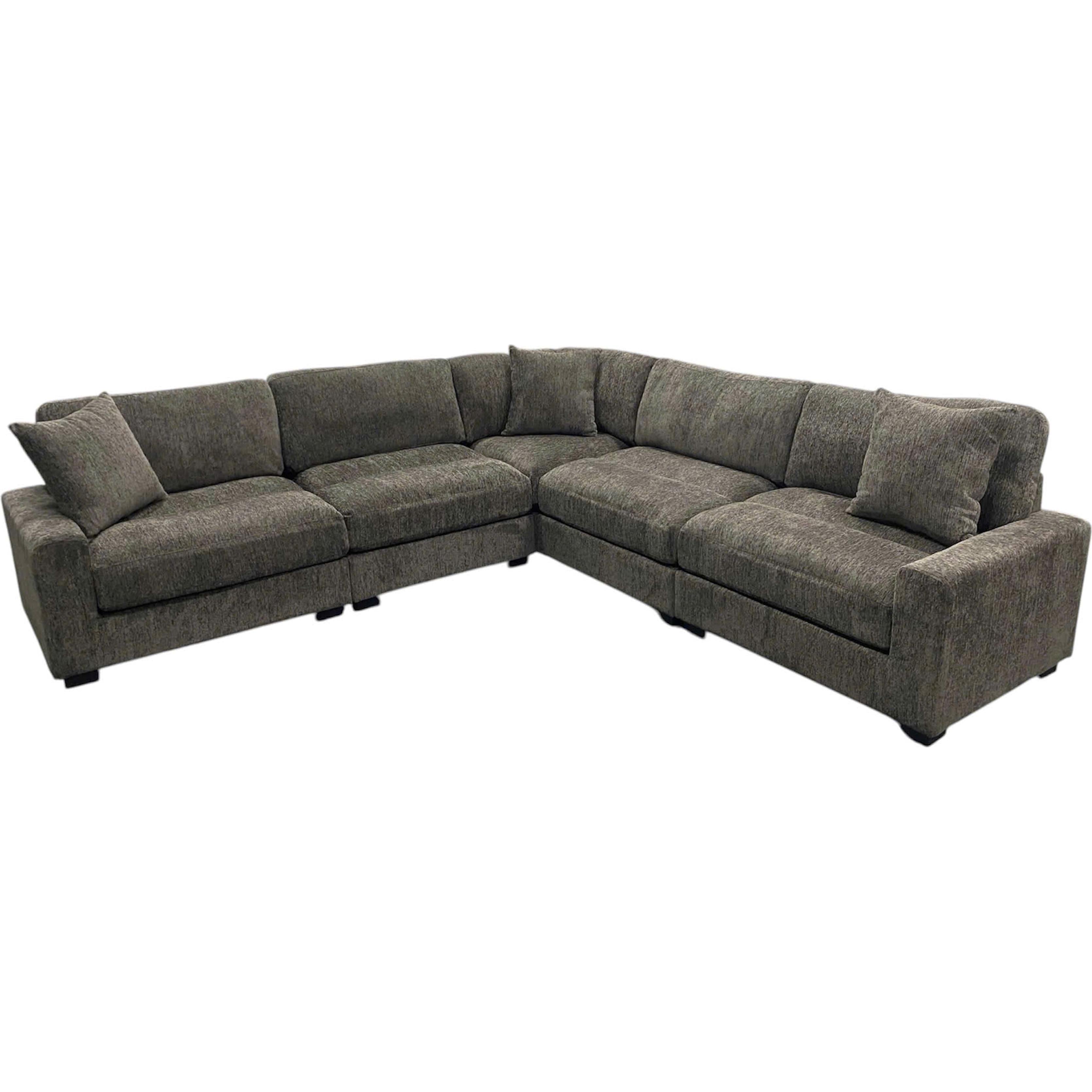 Primo International Sectionals Stationary Spencer 5-Piece Sectional - Coffee IMAGE 1