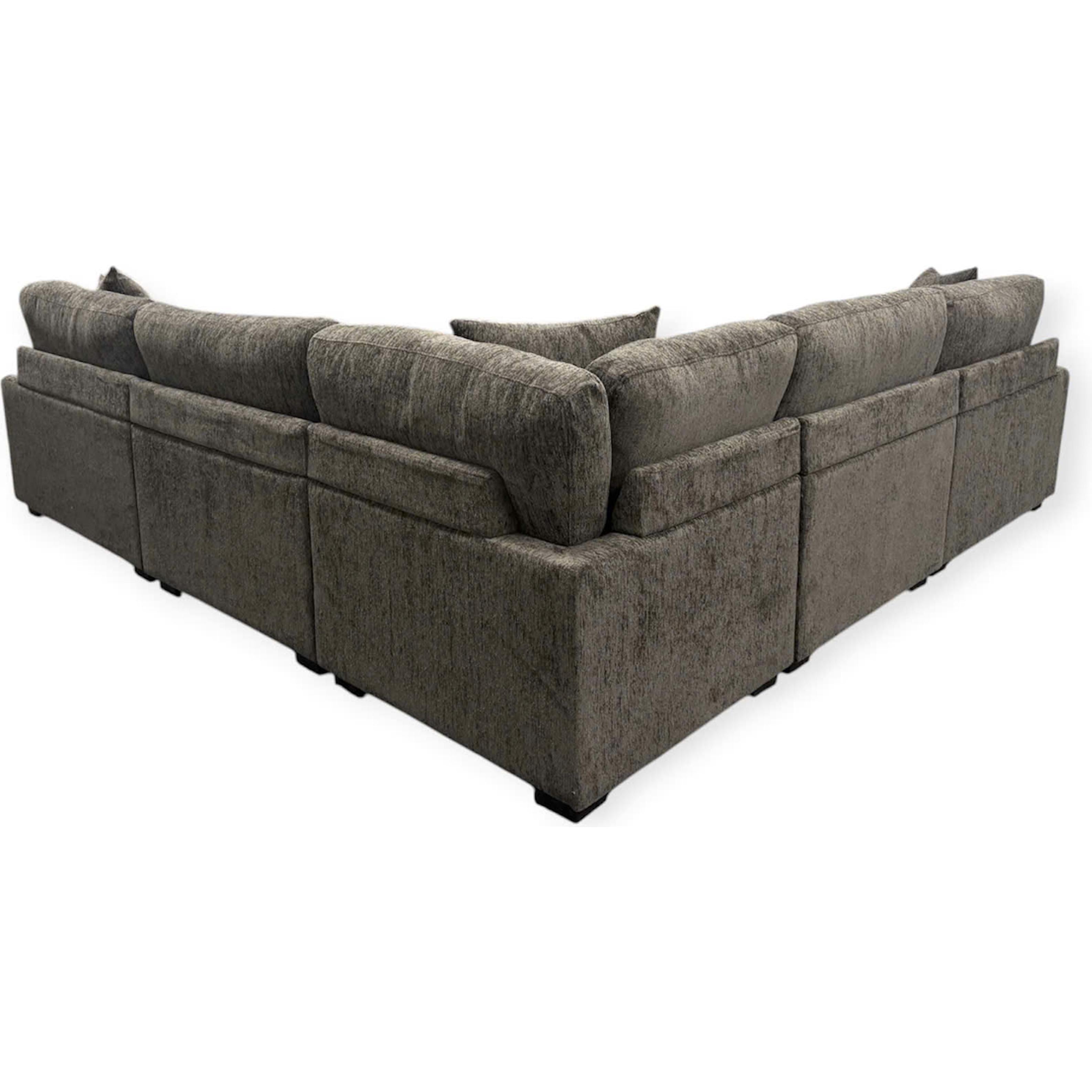 Primo International Sectionals Stationary Spencer 5-Piece Sectional - Coffee IMAGE 2