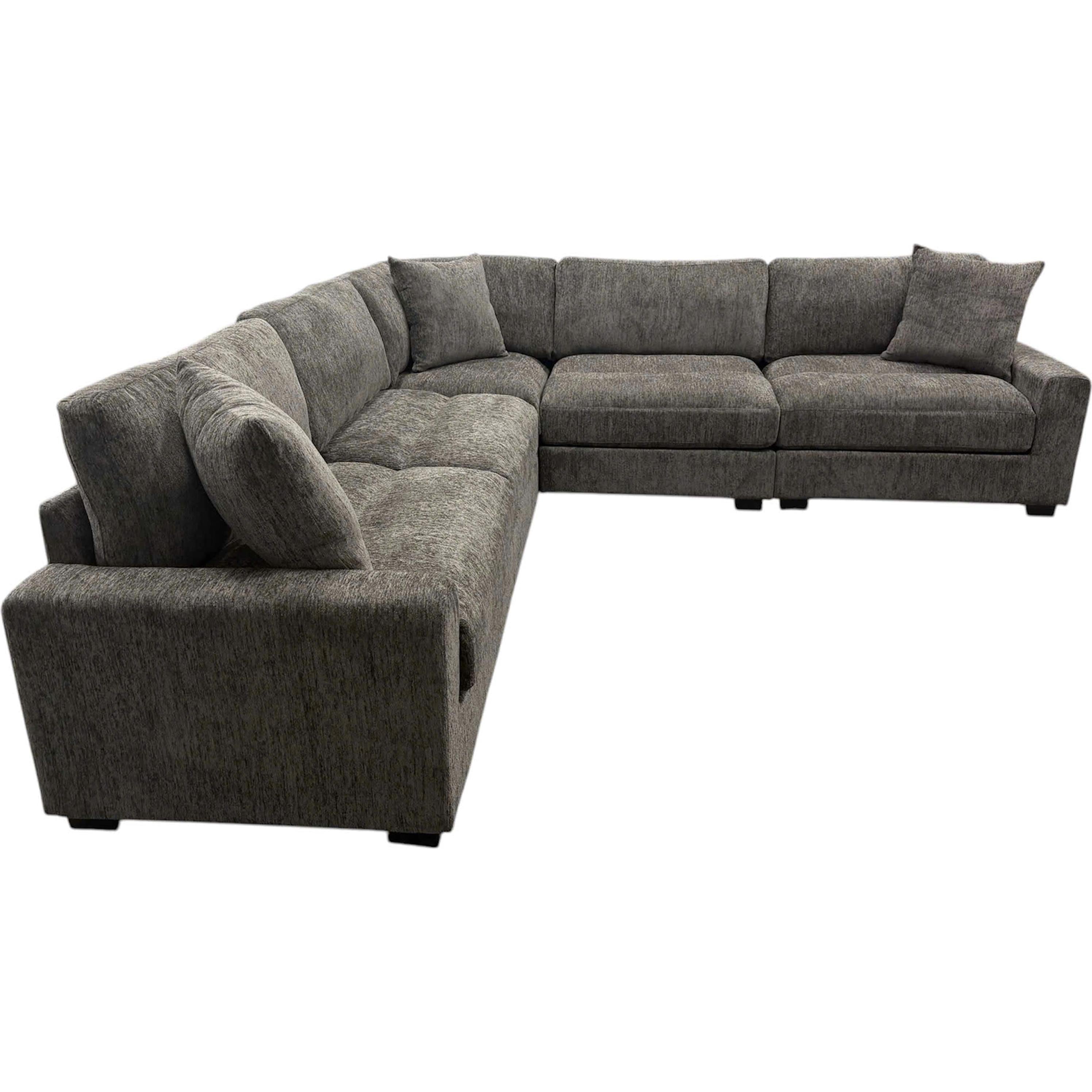 Primo International Sectionals Stationary Spencer 5-Piece Sectional - Coffee IMAGE 3