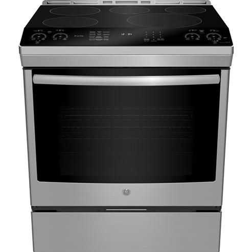 GE Profile 30-inch Slide-in Induction Range with Convection Technology PCHS910YZFS IMAGE 1