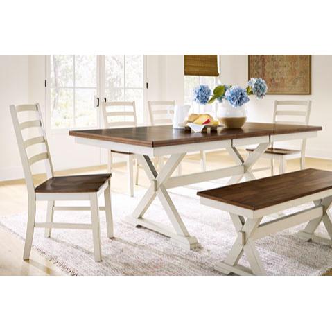 Signature Design by Ashley Brinfern PCD628-35 Rectangular Extendable Dining Table IMAGE 7