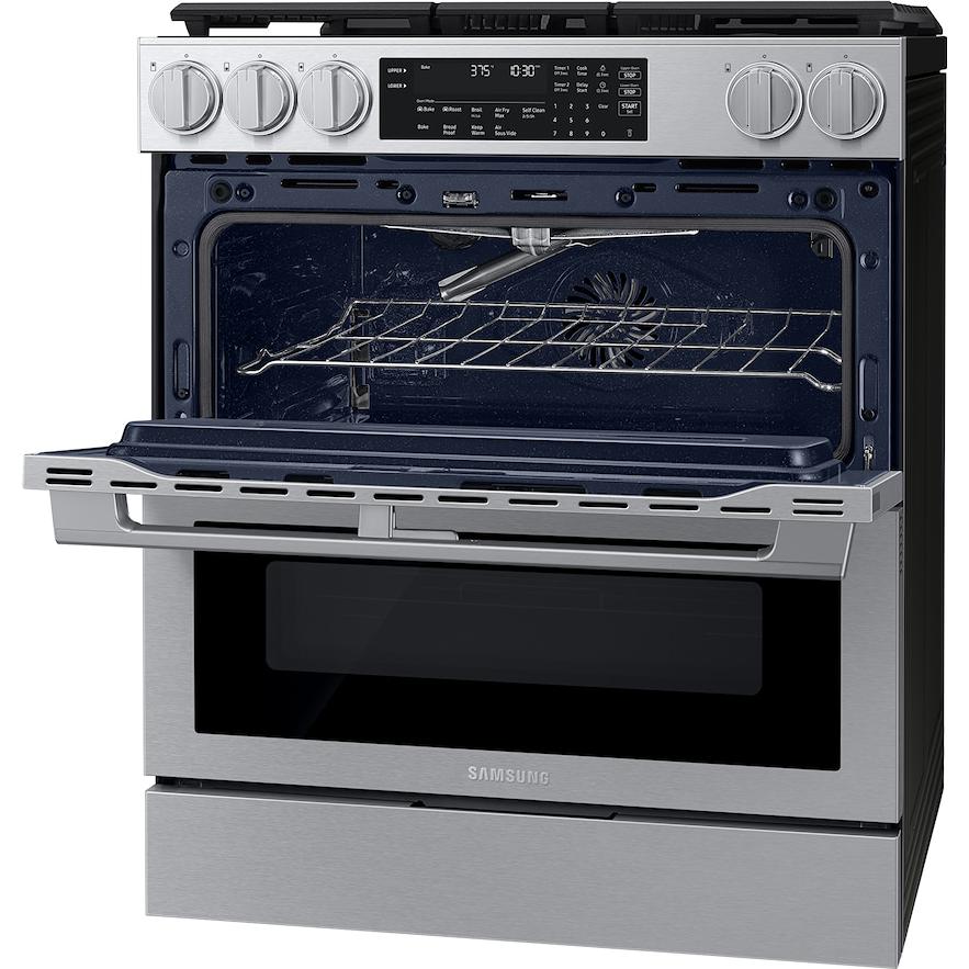 Samsung 30-inch, 6.0 cu. ft. Slide-in Gas Range with True Convection Technology NSG90H60DRAA IMAGE 5