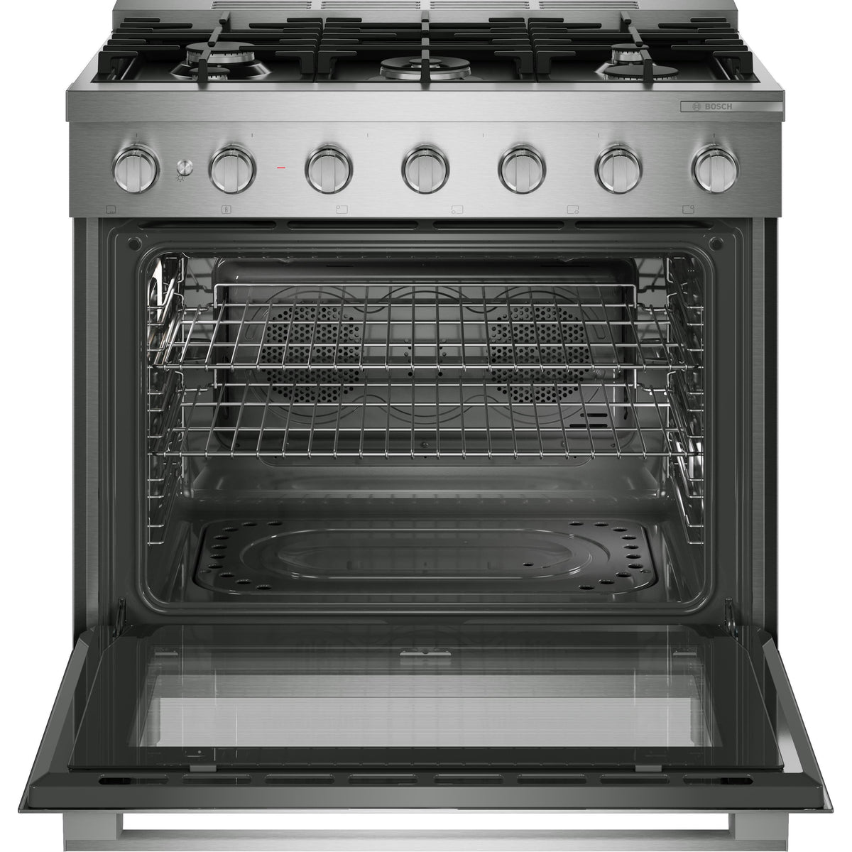 Bosch 500 Series 36-inch Freestanding Gas Range with 5 Burners HGS5657UC IMAGE 2