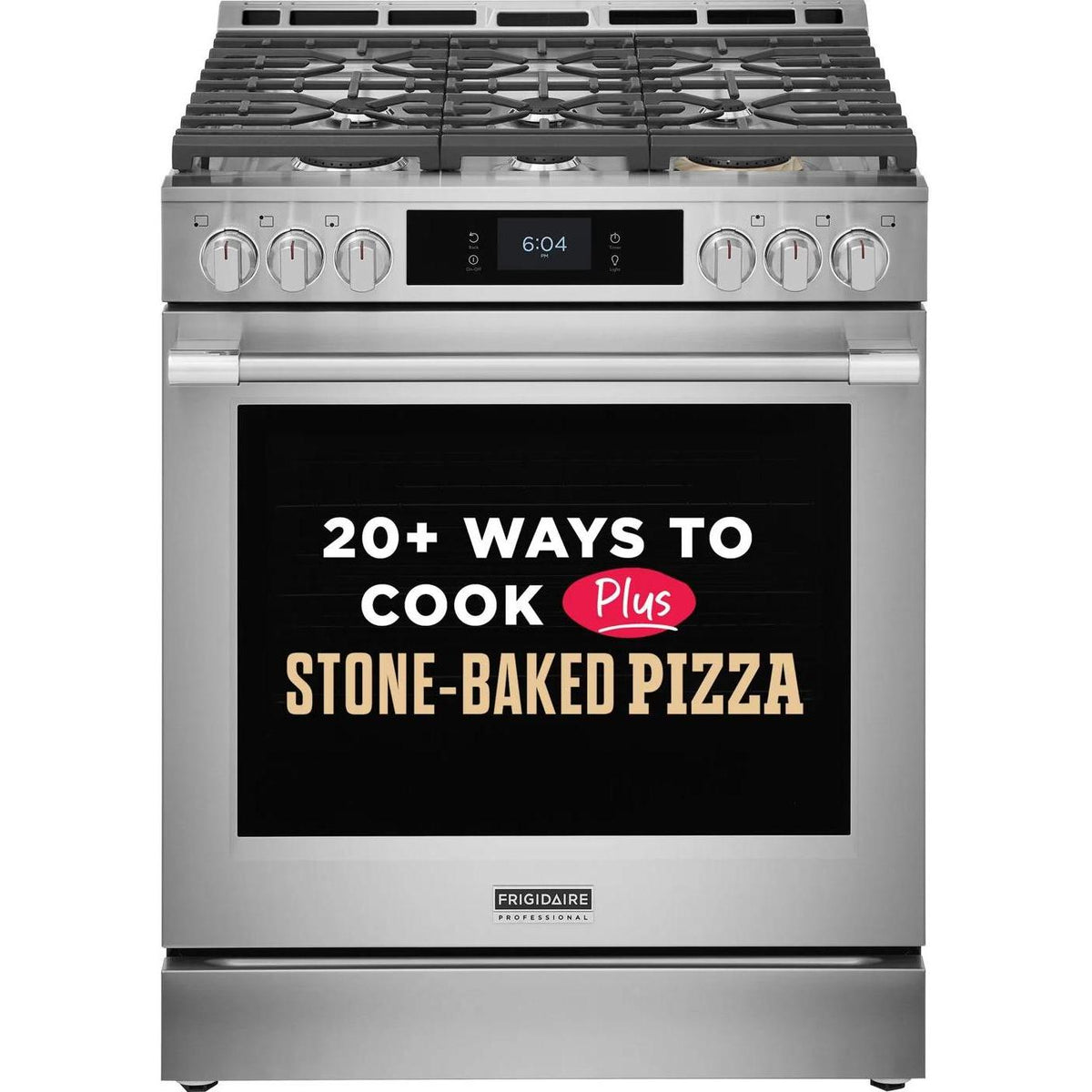 Frigidaire Professional 30-inch Gas Range with Stone-Baked Pizza PCFG3085BF IMAGE 1