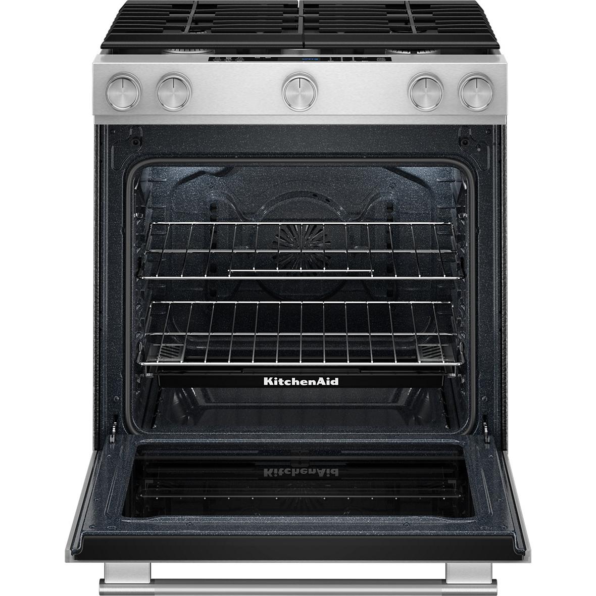 KitchenAid 30-inch Slide-in Dual-Fuel Range KSDS730TPS IMAGE 2