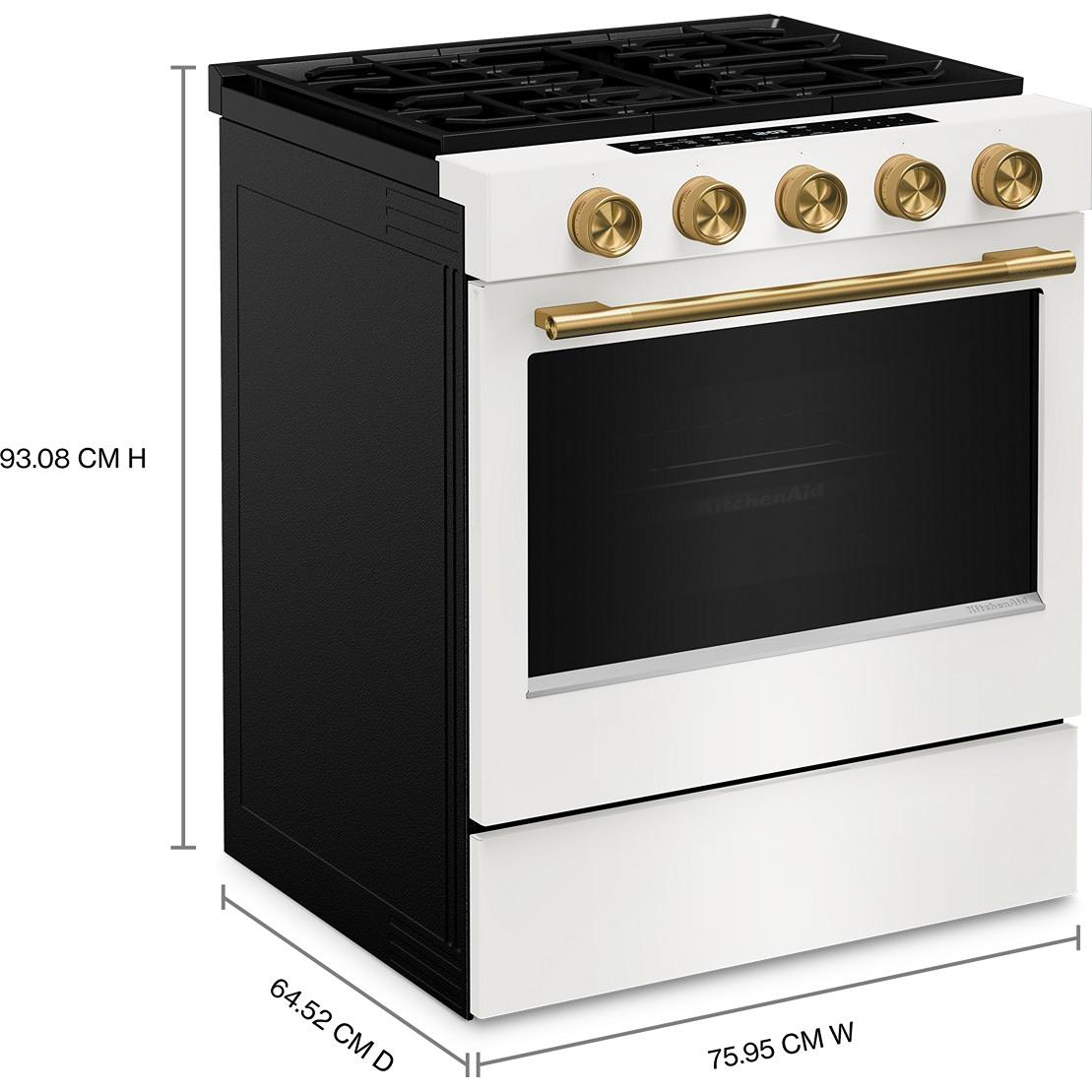 KitchenAid 30-inch Smart Slide-in Gas Range with Convection Cooking Modes and 2-in-1 Burner KSGS530SPL IMAGE 10