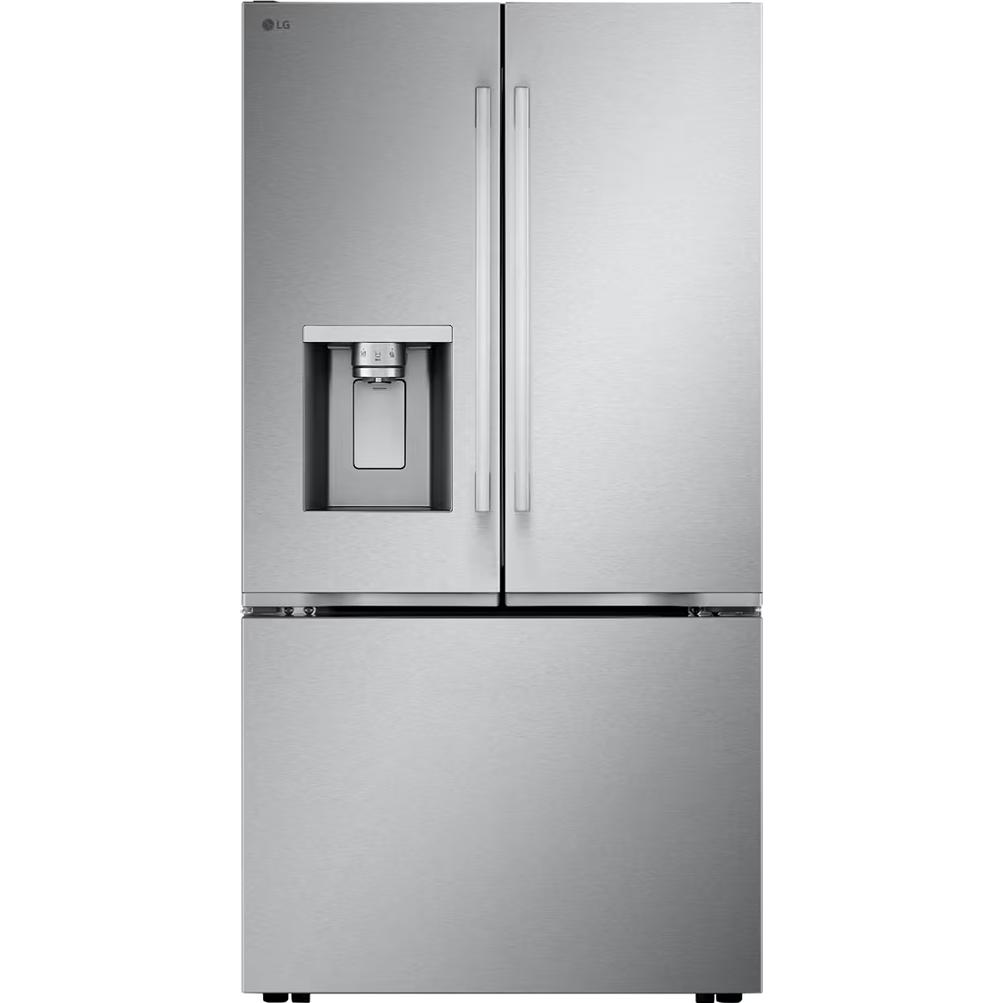 LG 36-inch, 25.5 cu. ft. Counter-Depth MAX® Freestanding French 3-Door Refrigerator with Ice & Water Dispenser LF26WCH62S IMAGE 1