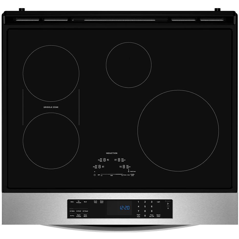 Whirlpool 30-inch Slide-in Induction Range with True Convection Advanced Air Cooking Technology WSIS5030TZ IMAGE 3