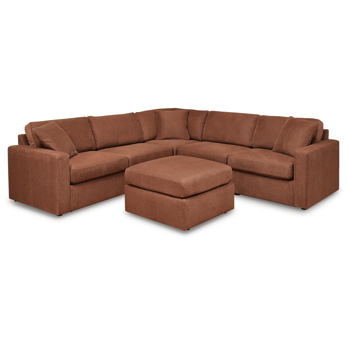 Signature Design by Ashley® Modmax 92102U14 5 pc Sectional and Ottoman - Spice IMAGE 1