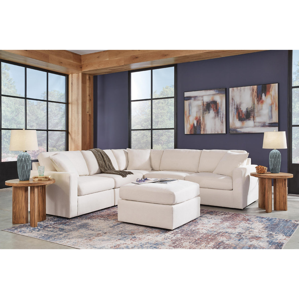 Signature Design by Ashley® Modmax 92103U14 5 pc Sectional and Ottoman - Oyster IMAGE 2