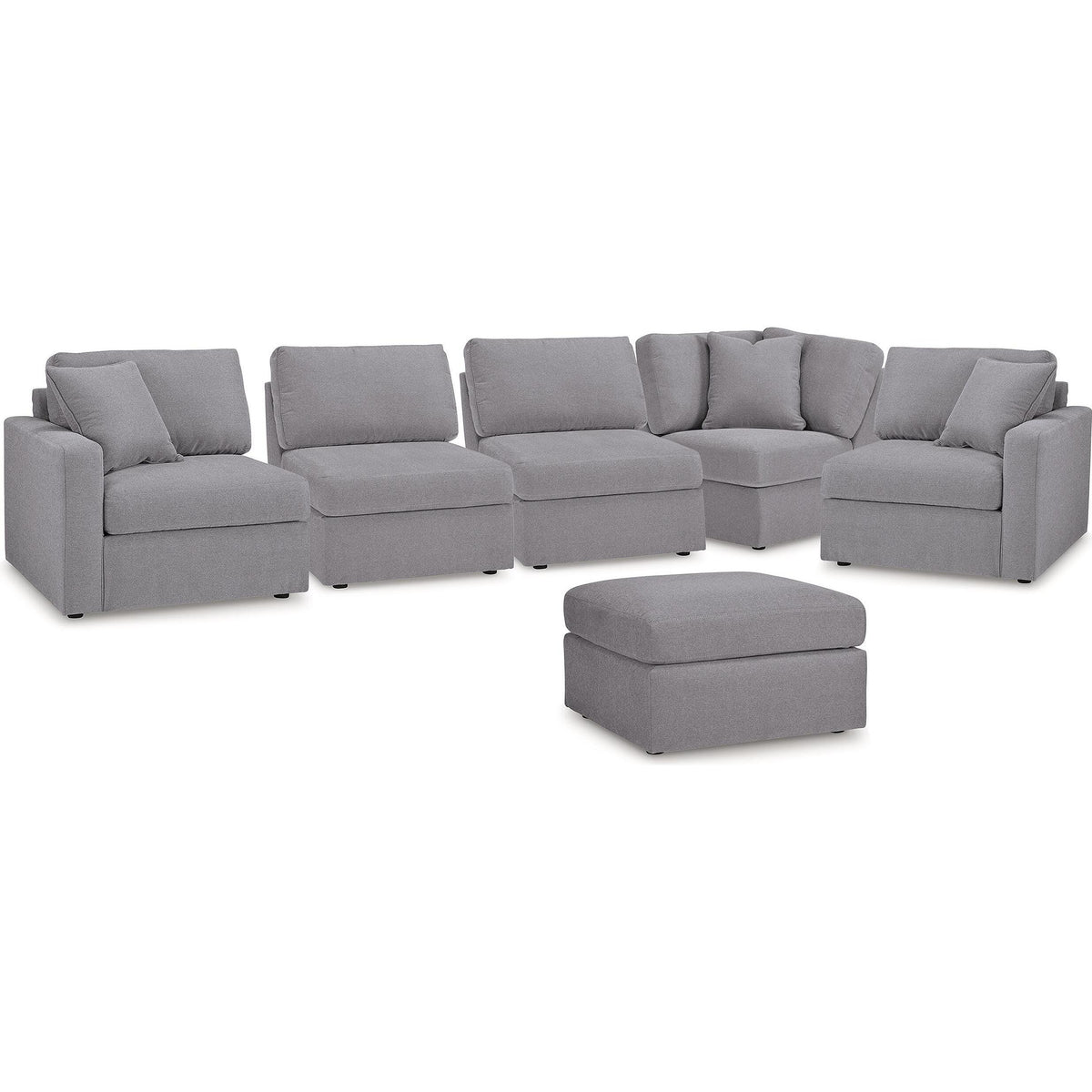 Signature Design by Ashley® Modmax 92104U14 5 pc Sectional and Ottoman - Granite IMAGE 1