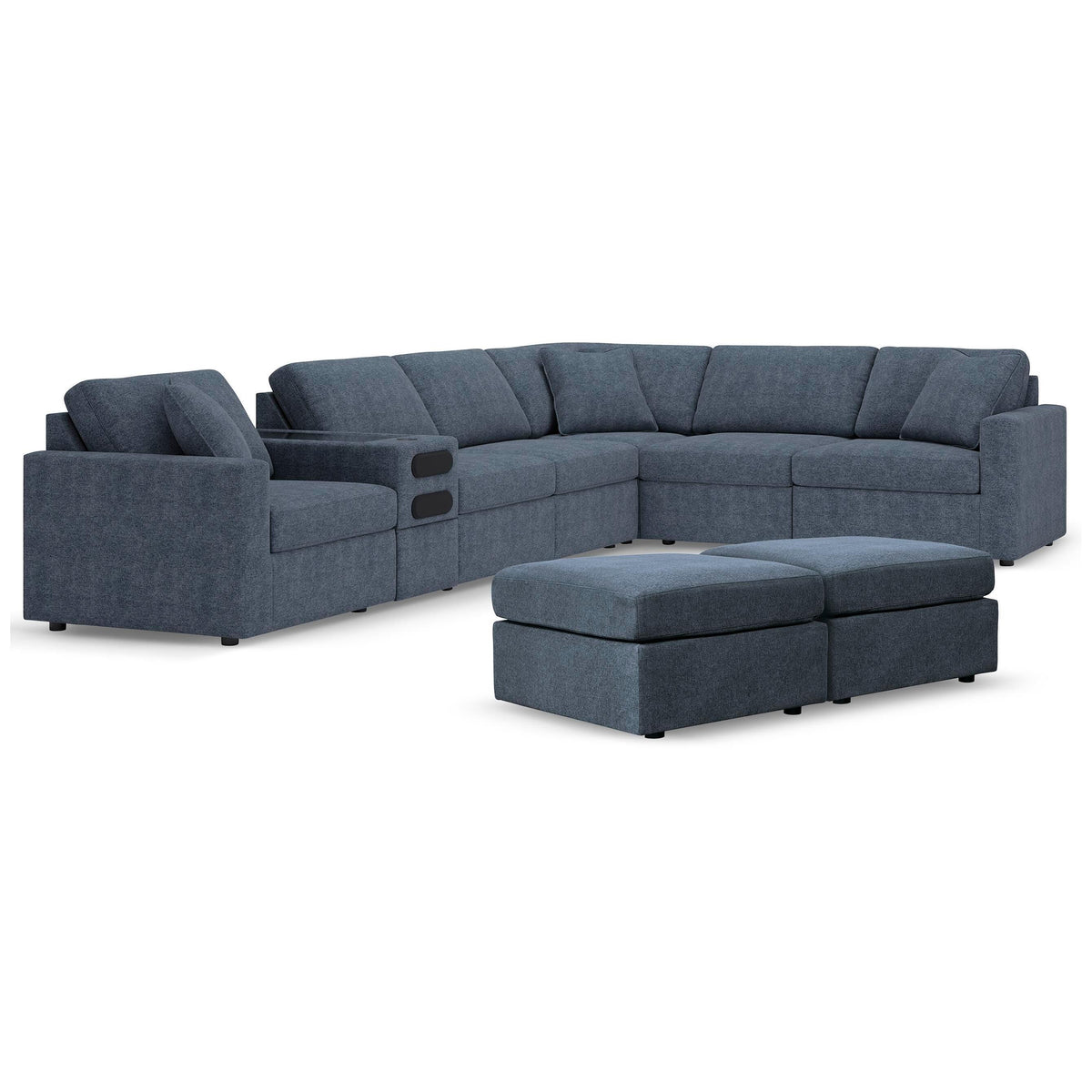 Signature Design by Ashley® Modmax 92121U8 6 pc Sectional and 2 Ottomans - Ink IMAGE 1