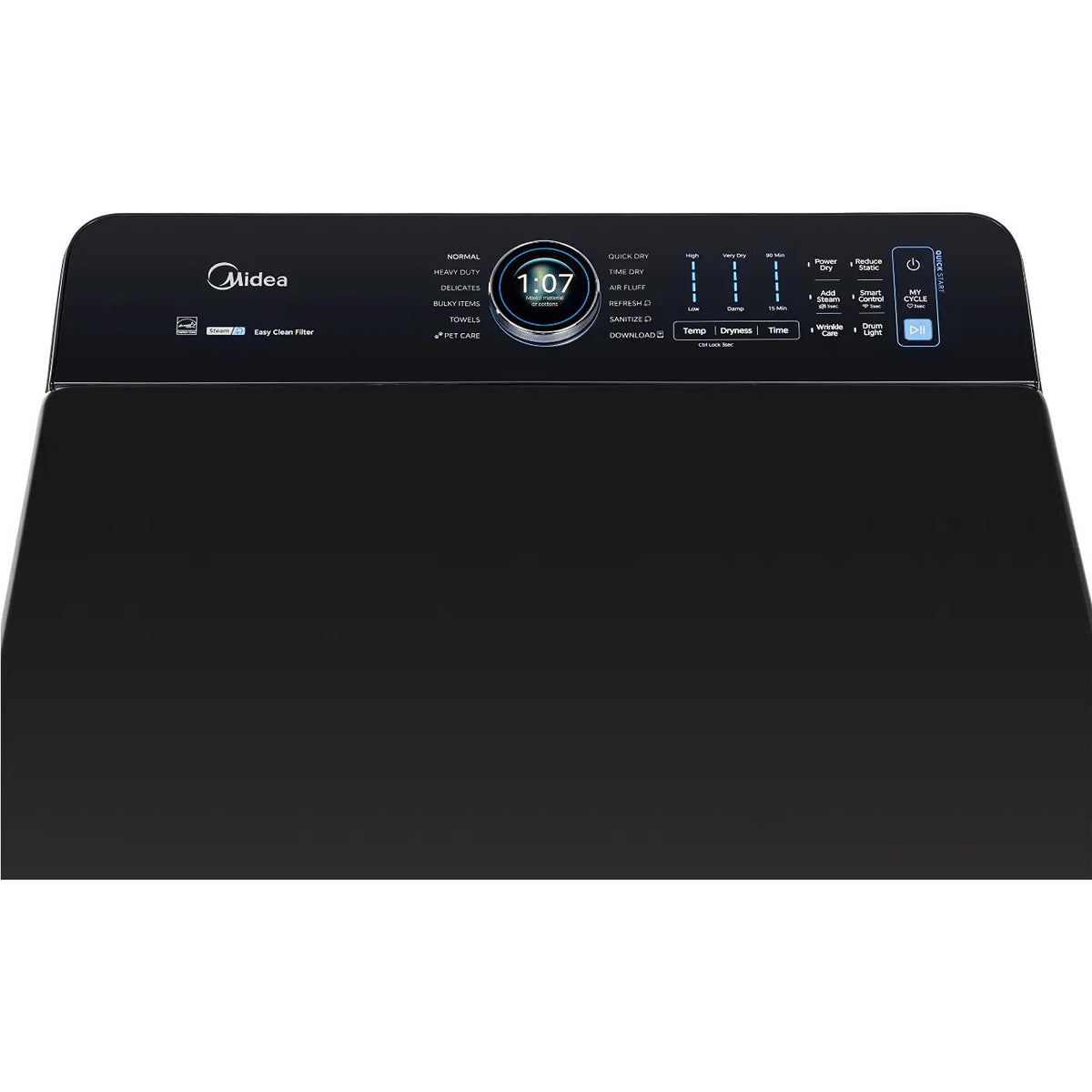 Midea 7.4 cu. ft. Electric Dryer with Steam Dry MLTE62S7ACG IMAGE 5