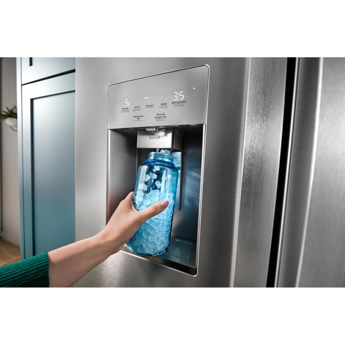 Whirlpool 36-inch, 22 cu. ft. Counter-Depth Freestanding French 4-Door Refrigerator with Nugget Ice WRMC7436TZ IMAGE 9