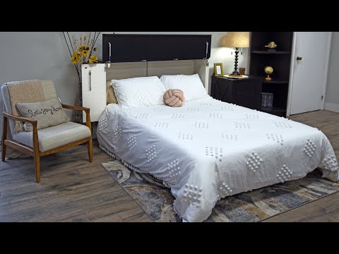 Cabinet Bed Barn Queen Cabinet Bed - White and Black EXTERNAL_VIDEO 1