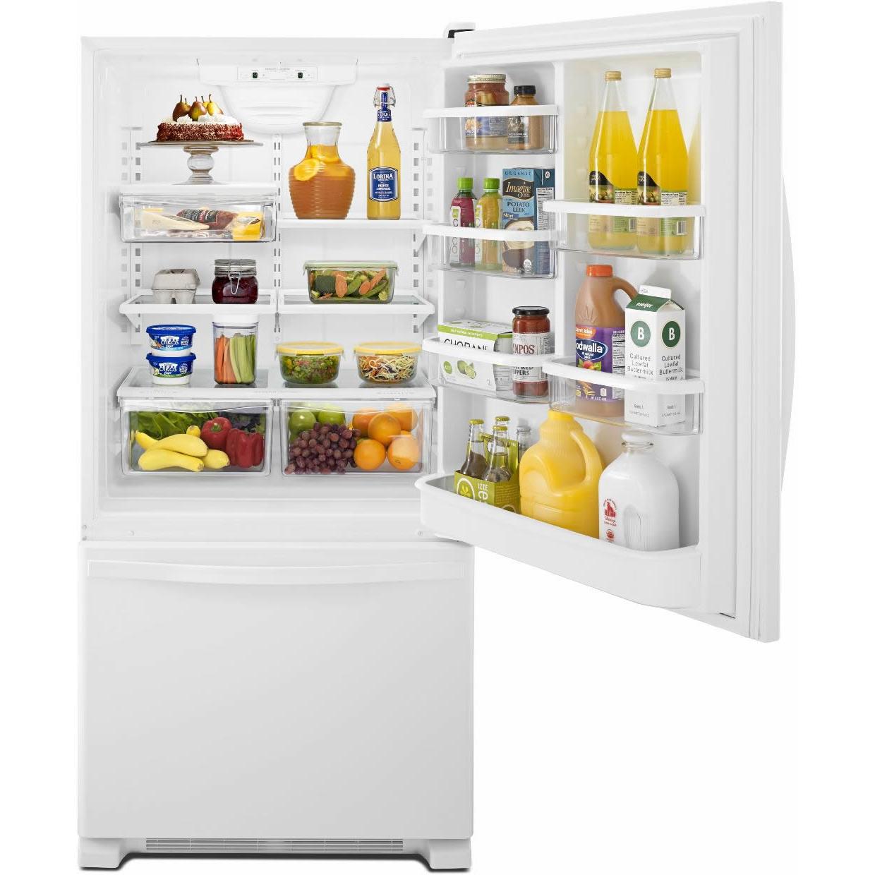 Whirlpool 30-inch, 18.6 cu. ft. Bottom Freezer Refrigerator WRB329DFBW IMAGE 2