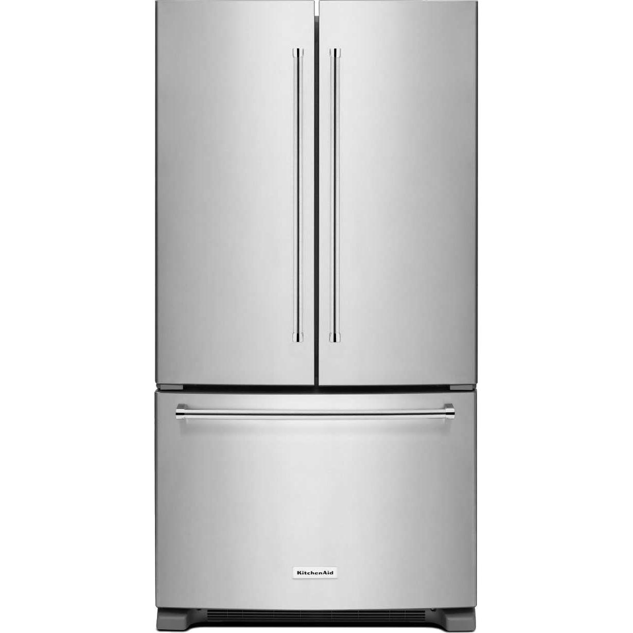 KitchenAid 36-inch, 25 cu.ft. Freestanding French 3-Door Refrigerator with ExtendFresh™ Plus Temperature Management System KRFF305ESS IMAGE 1